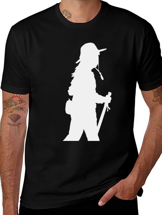 Hiking Silhouette Graphic T-Shirt - Black