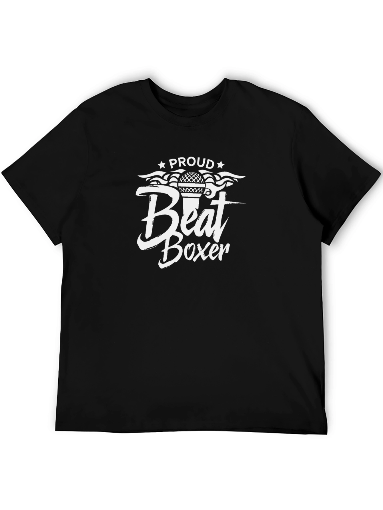 Proud Beat Boxer Graphic Tee - Black Cotton T-Shirt