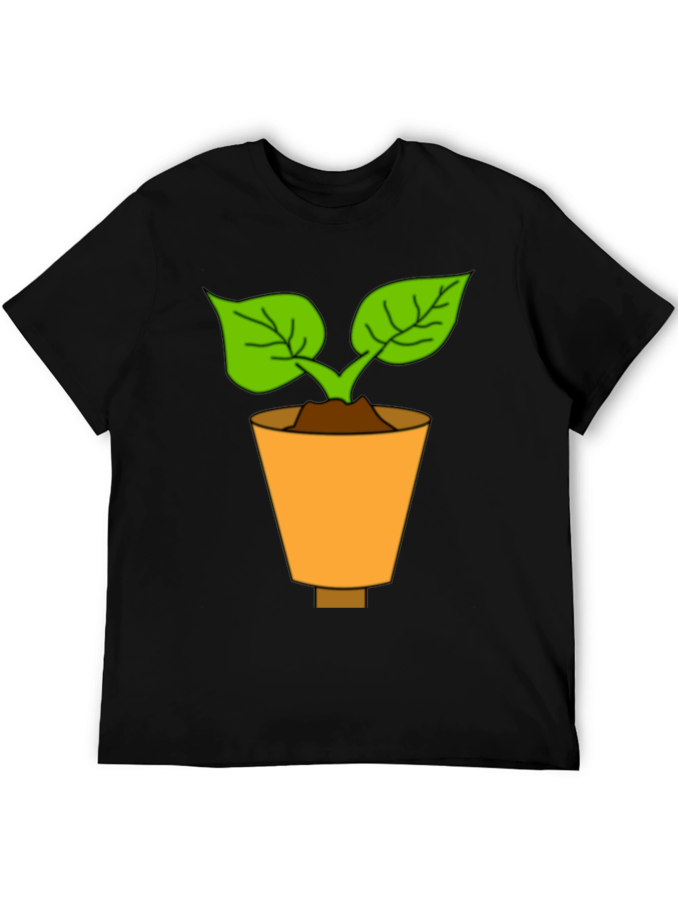 Plant in Pot T-Shirt - Unique Design Casual Wear