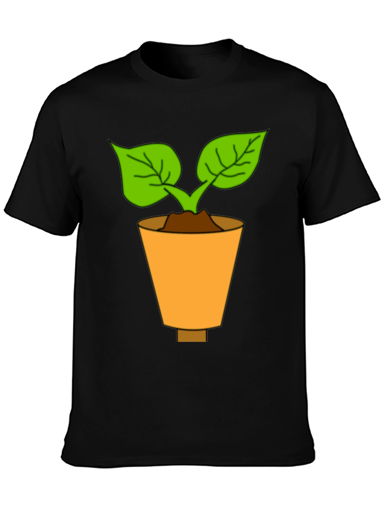 Plant in Pot T-Shirt - Unique Design Casual Wear