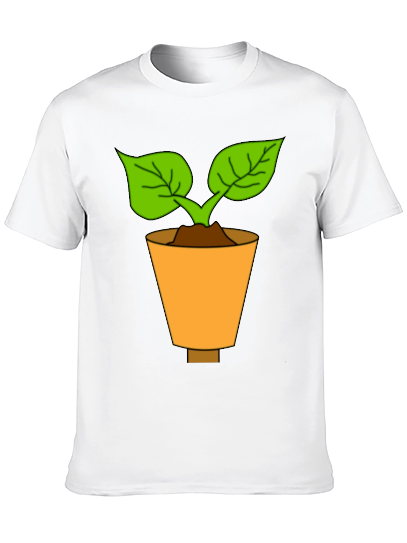 Plant in Pot T-Shirt - Unique Design Casual Wear