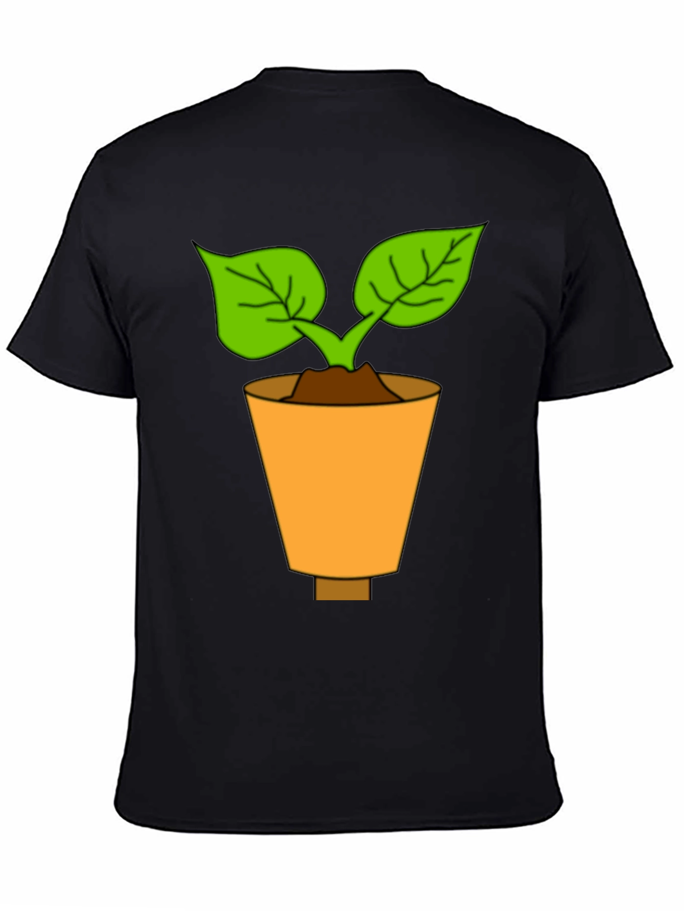 Plant in Pot T-Shirt - Unique Design Casual Wear