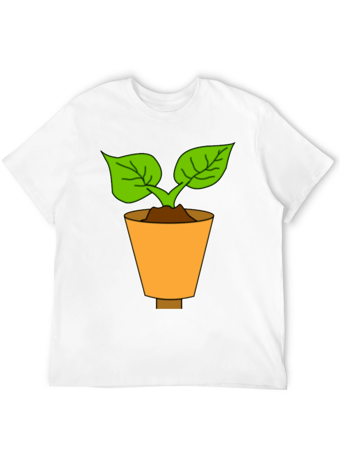 Plant in Pot T-Shirt - Unique Design Casual Wear