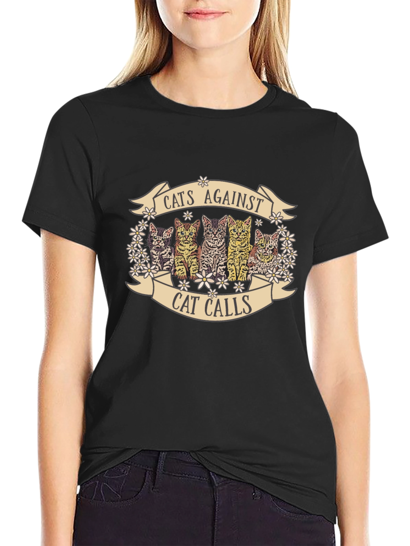 Cats Against Cat Calls Graphic T-Shirt