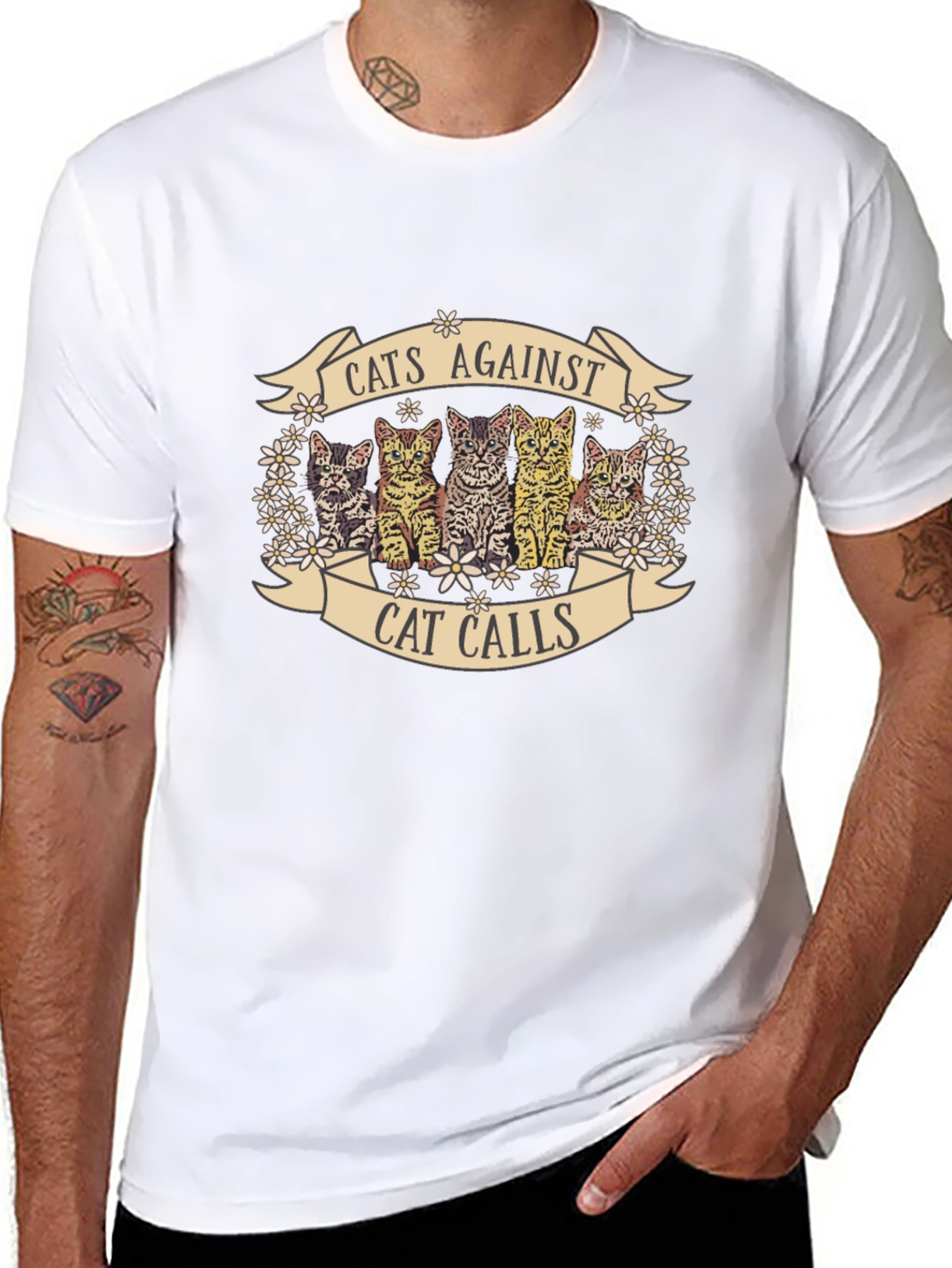 Cats Against Cat Calls Graphic T-Shirt