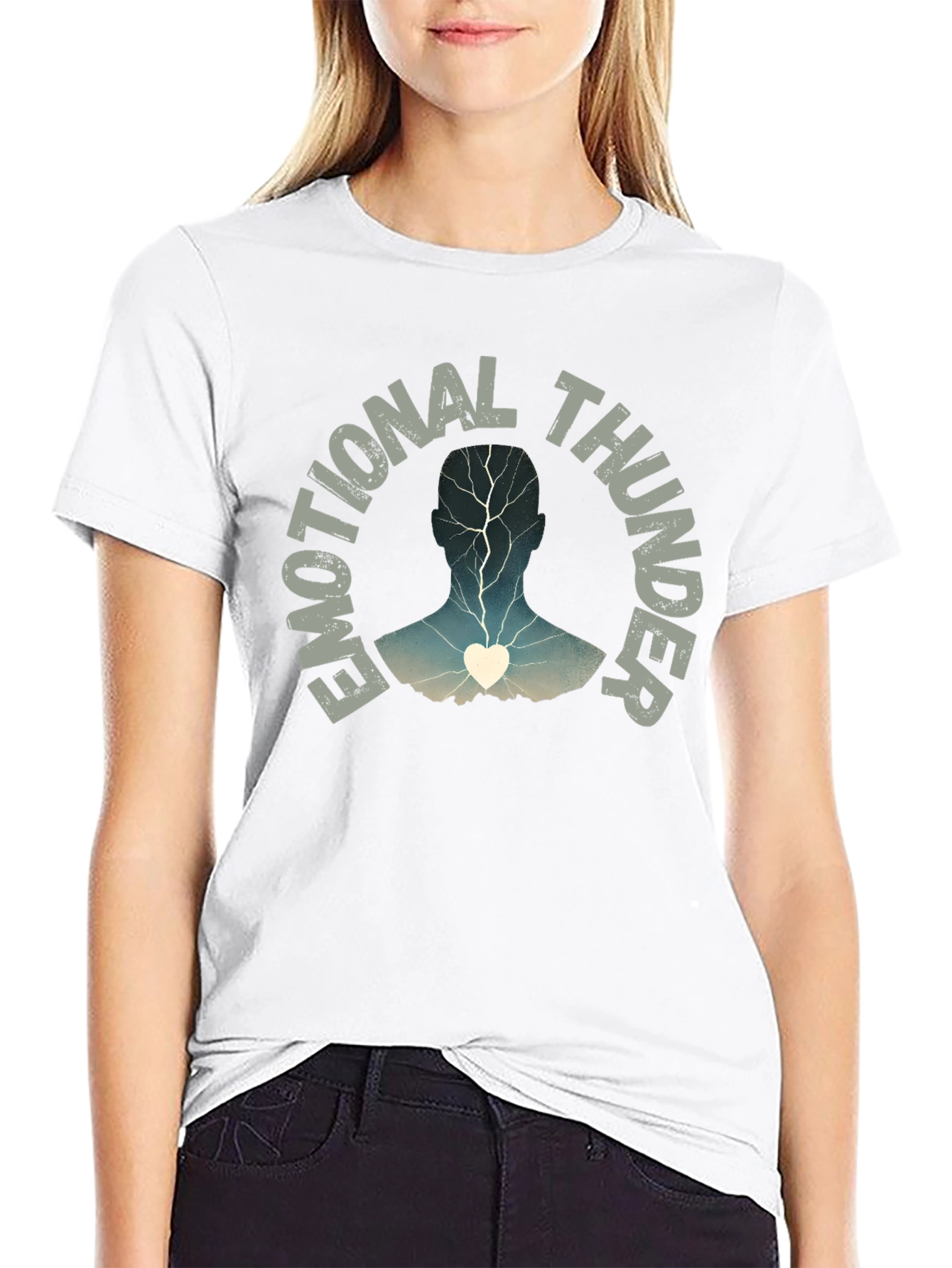 Emotional Thunder T-Shirt: Expressive Graphic Tee