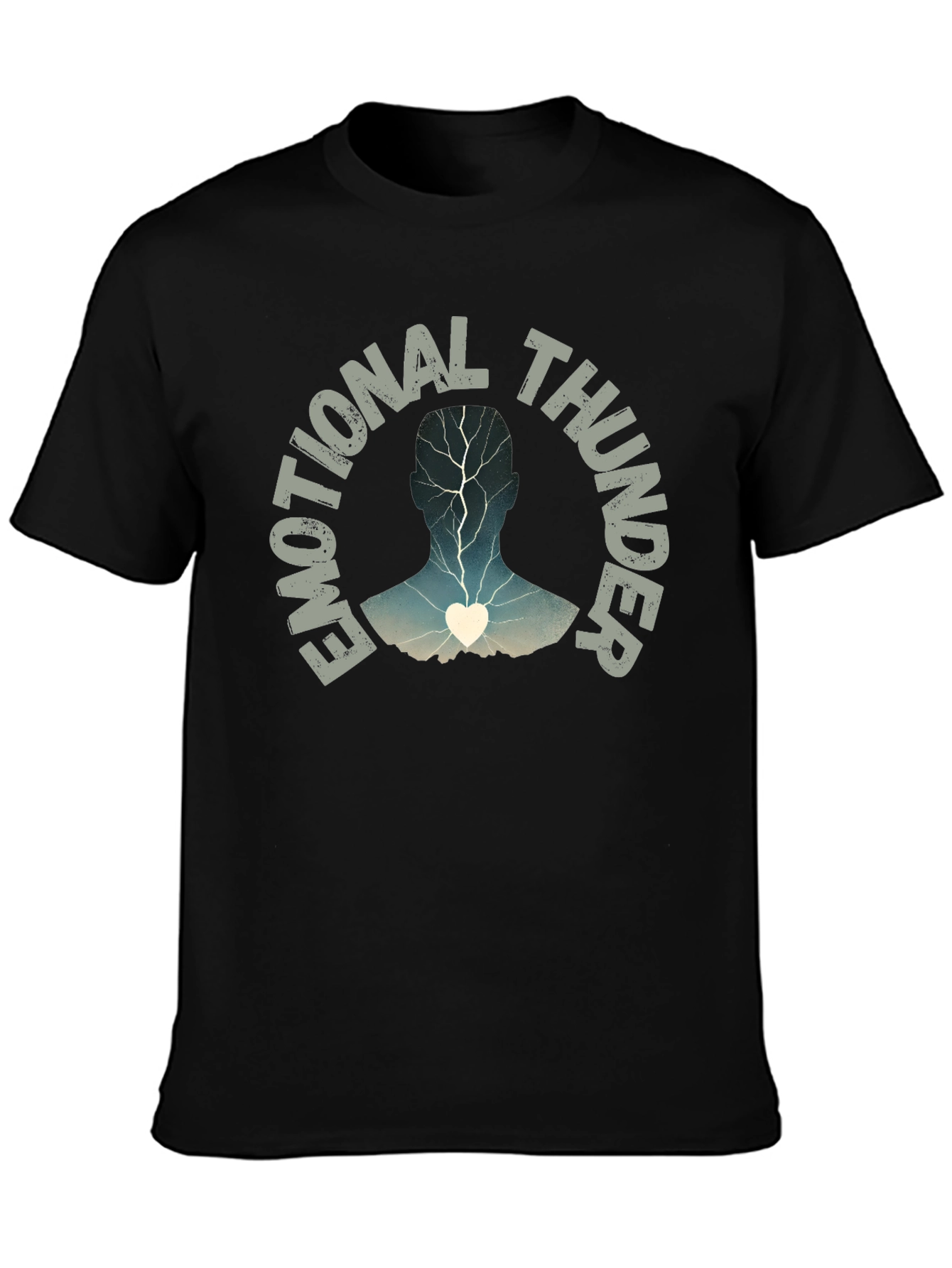 Emotional Thunder T-Shirt: Expressive Graphic Tee