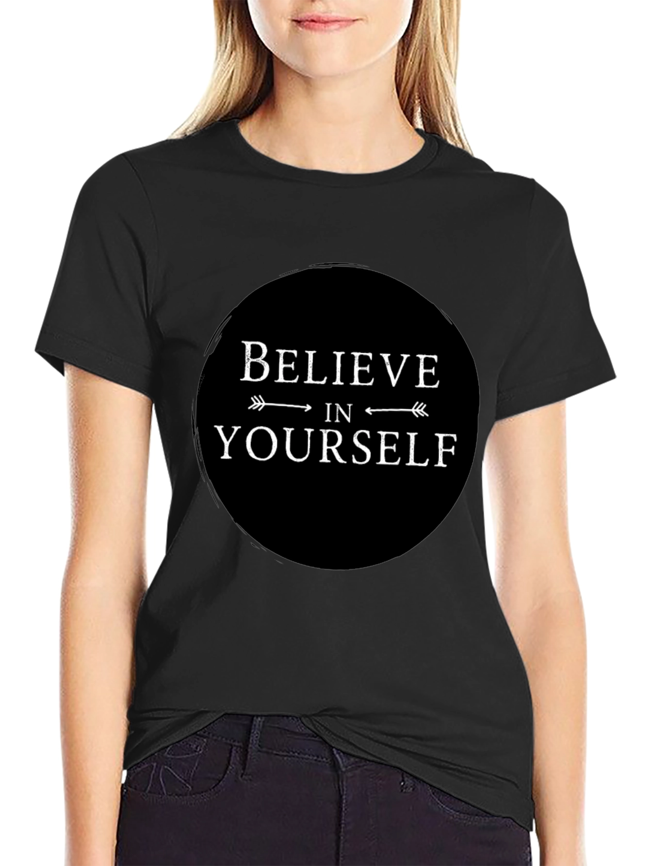 Believe In Yourself Black T-Shirt - Inspirational Graphic Tee