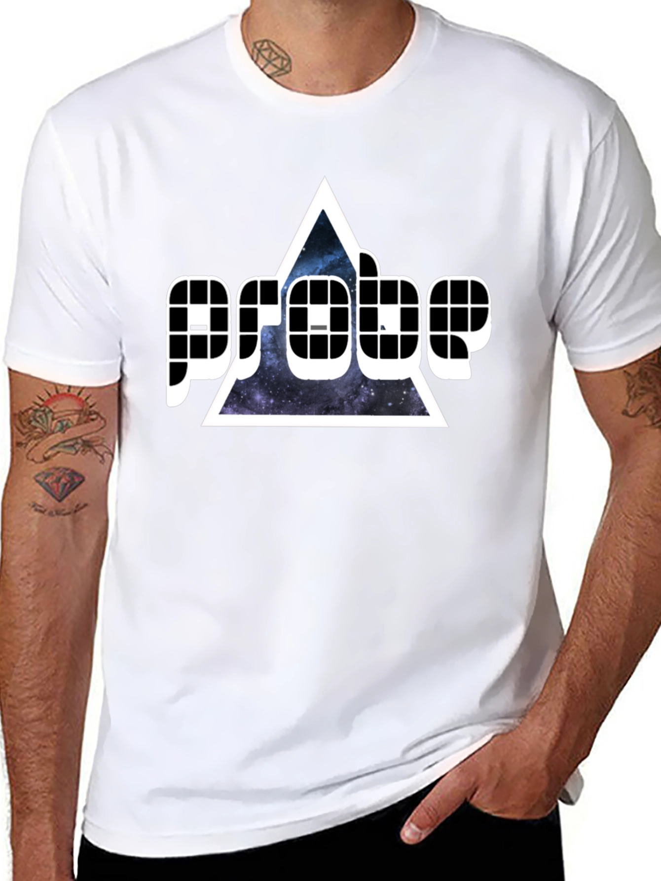 Cosmic Probe Graphic T-Shirt - Black Crew Neck Tee