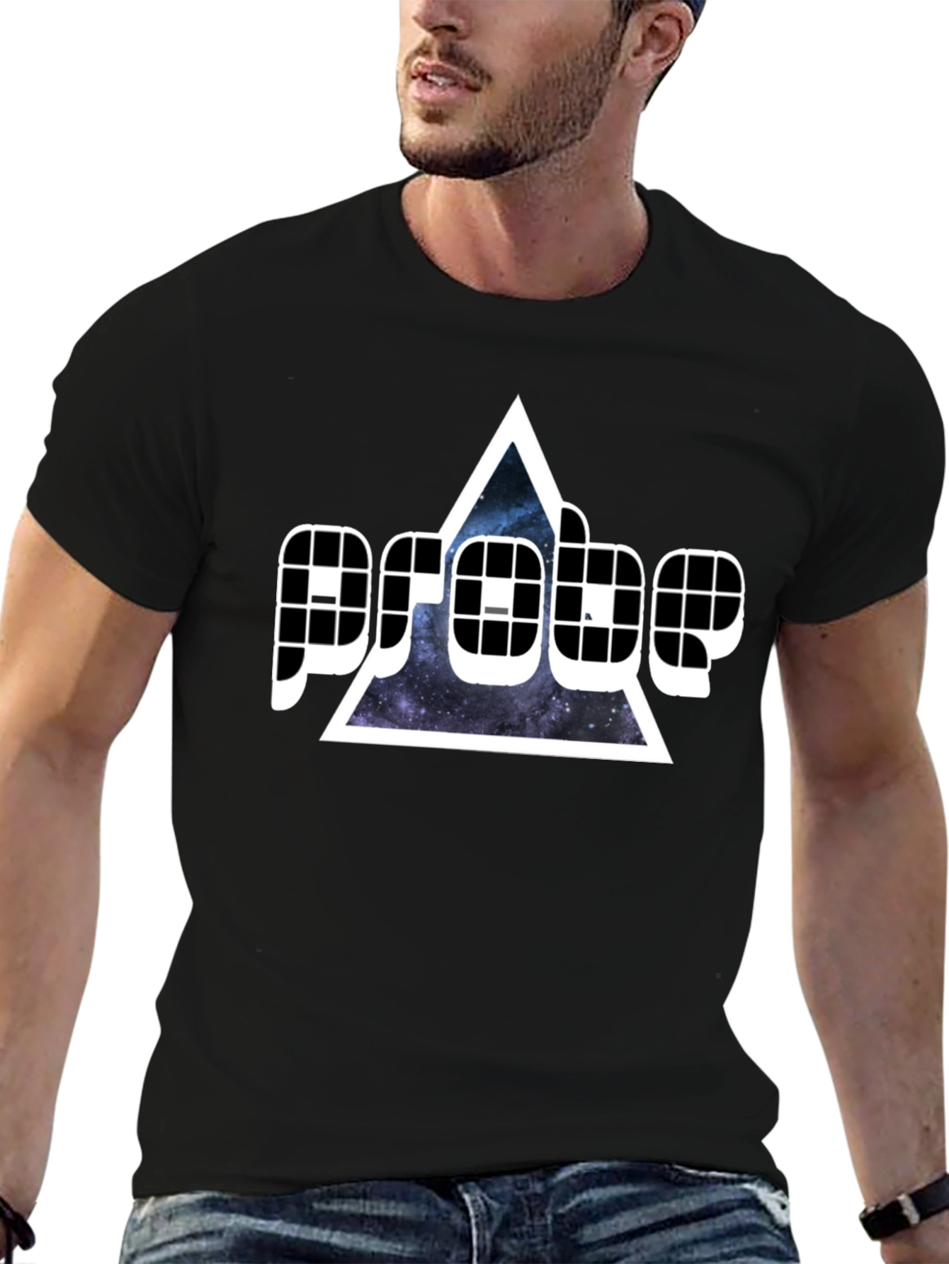 Cosmic Probe Graphic T-Shirt - Black Crew Neck Tee