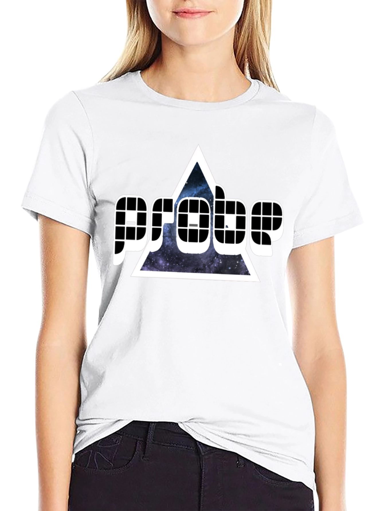 Cosmic Probe Graphic T-Shirt - Black Crew Neck Tee