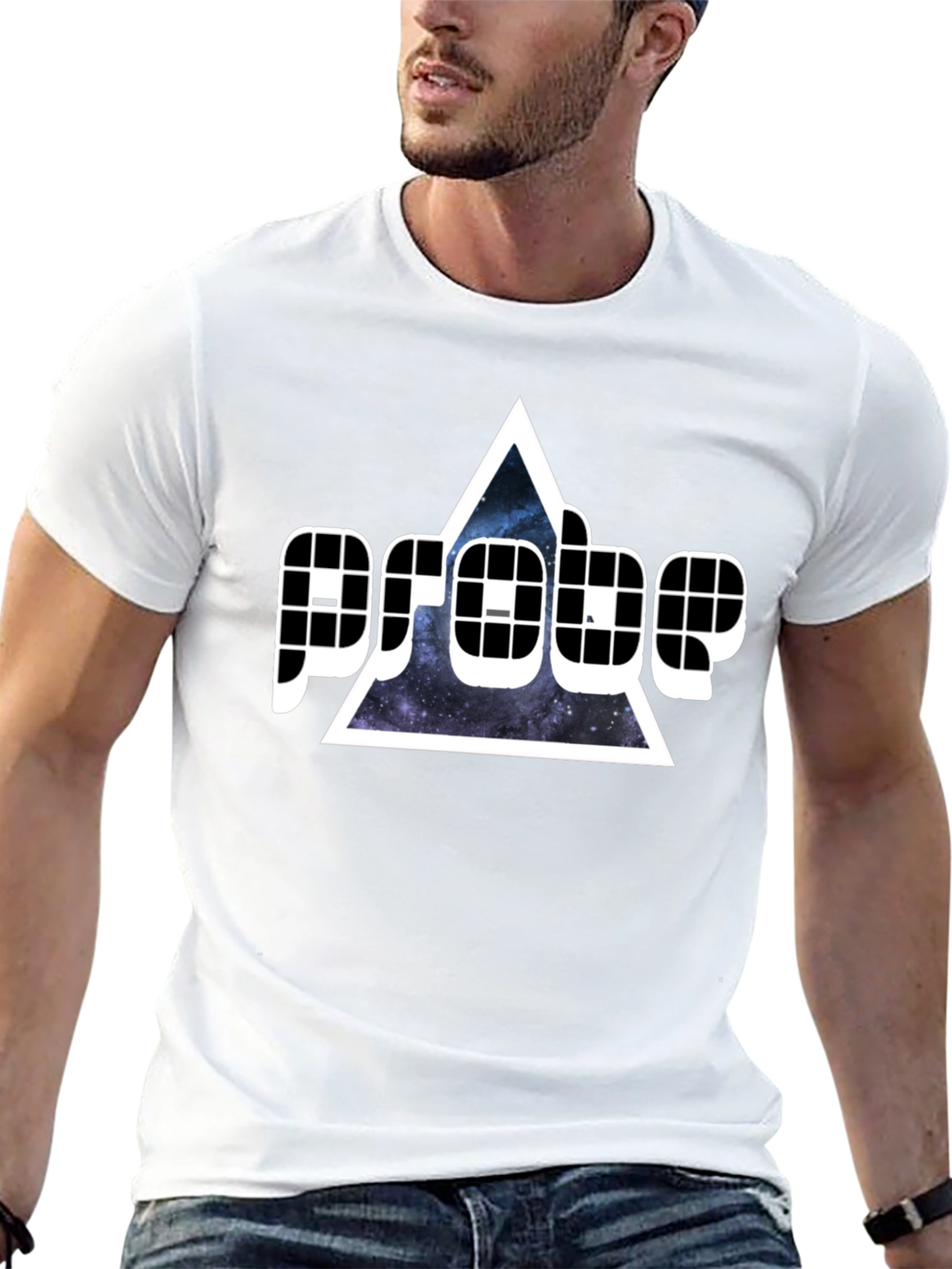 Cosmic Probe Graphic T-Shirt - Black Crew Neck Tee