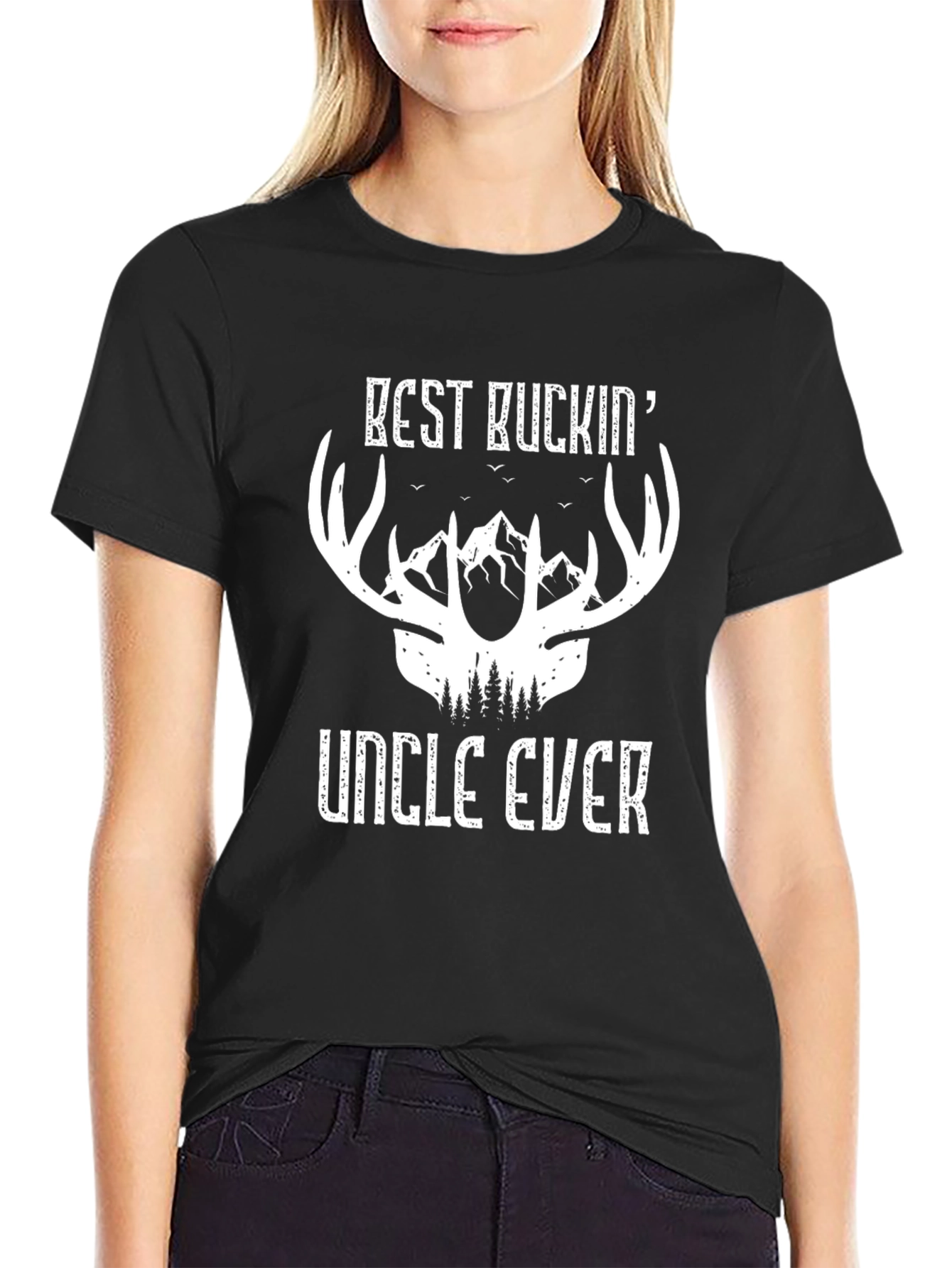 Best Buckin Uncle Ever Graphic T-Shirt - Hunting Gift