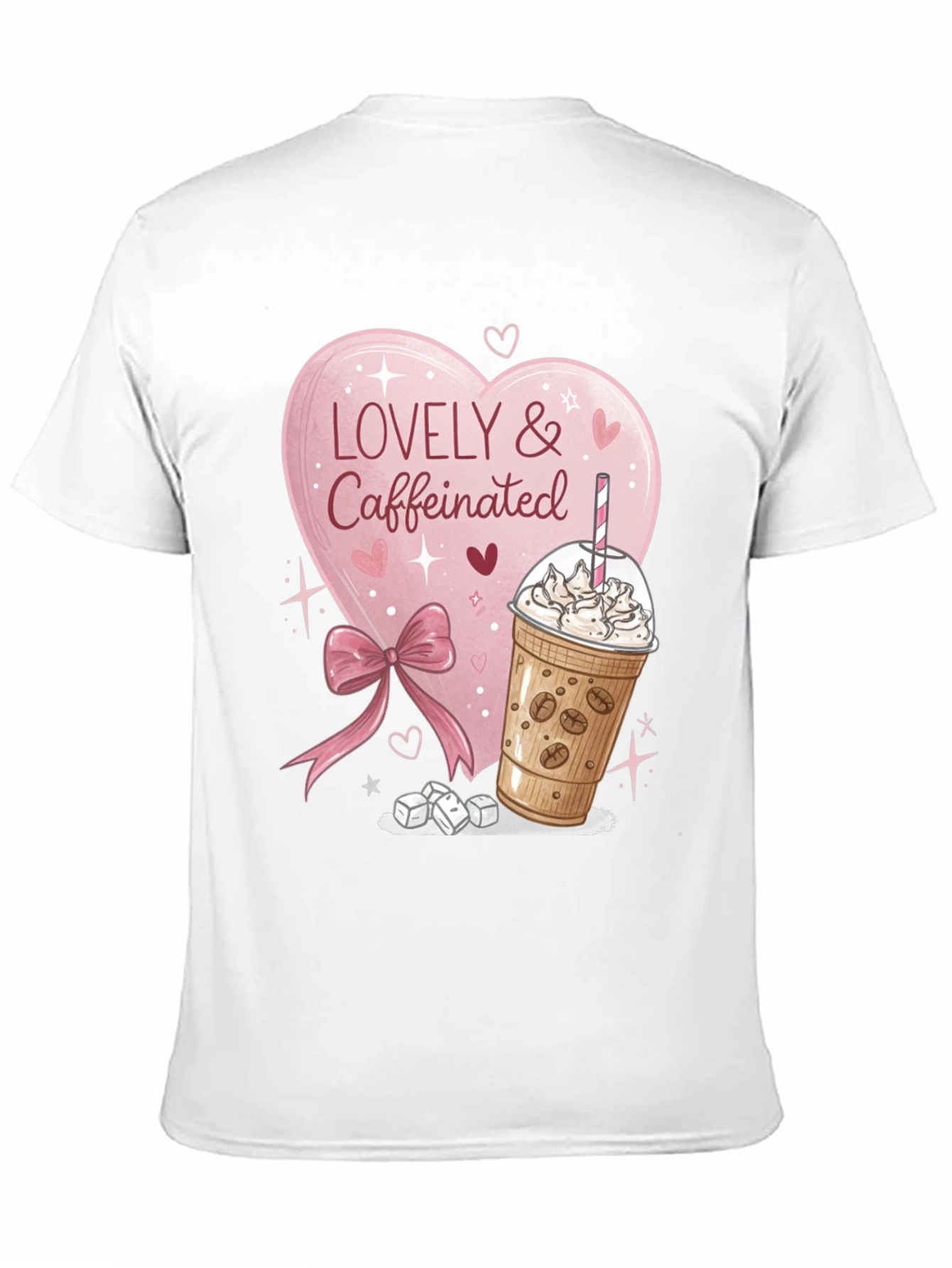 Lovely & Caffeinated T-Shirt - Coffee Lover Gift