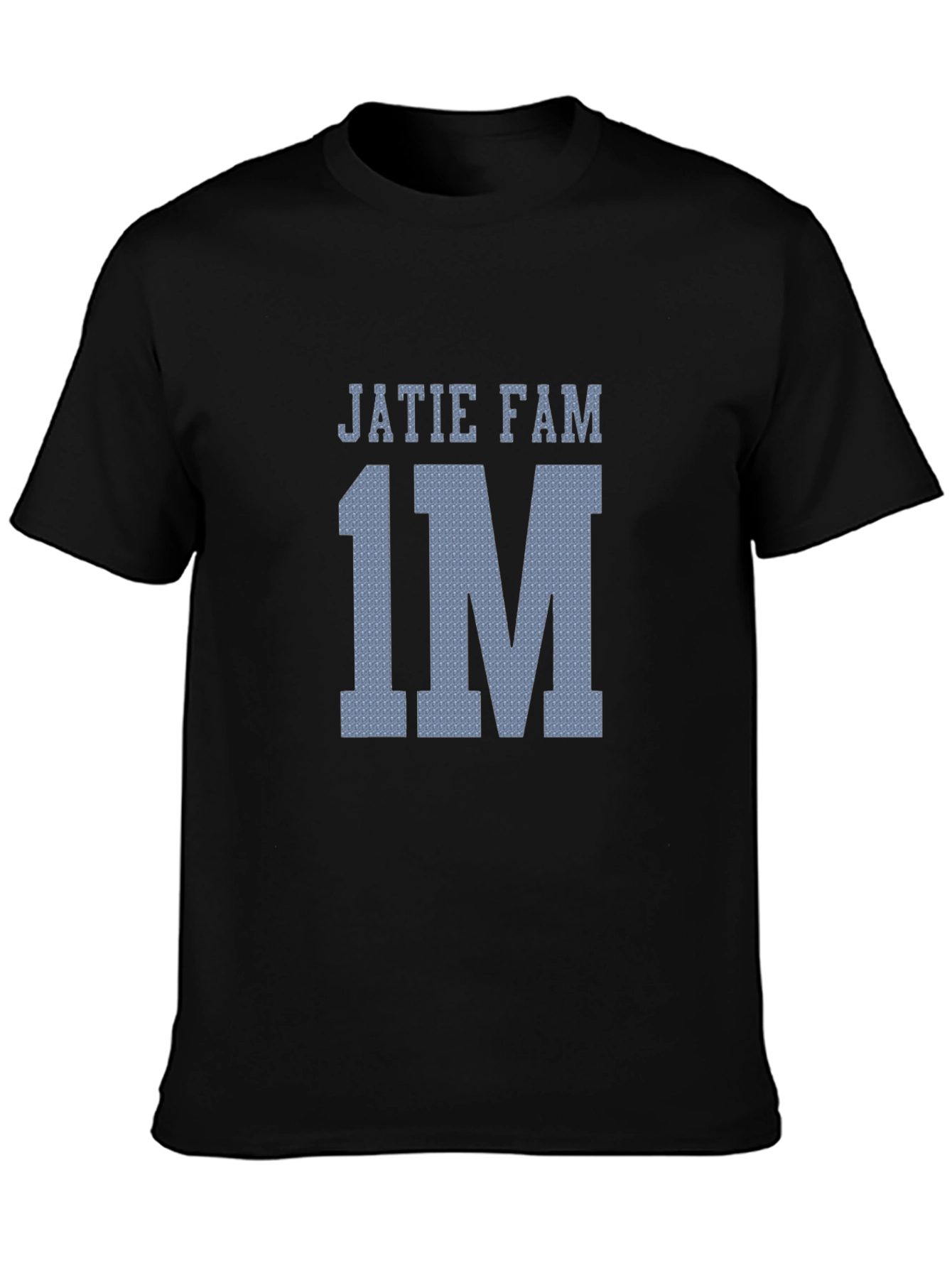 Jatie Fam 1M Graphic T-Shirt - Black Cotton Blend