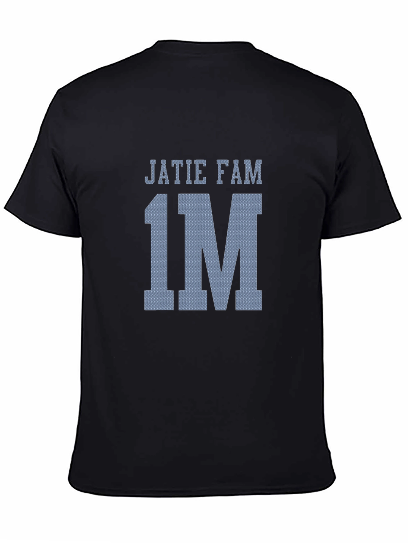 Jatie Fam 1M Graphic T-Shirt - Black Cotton Blend