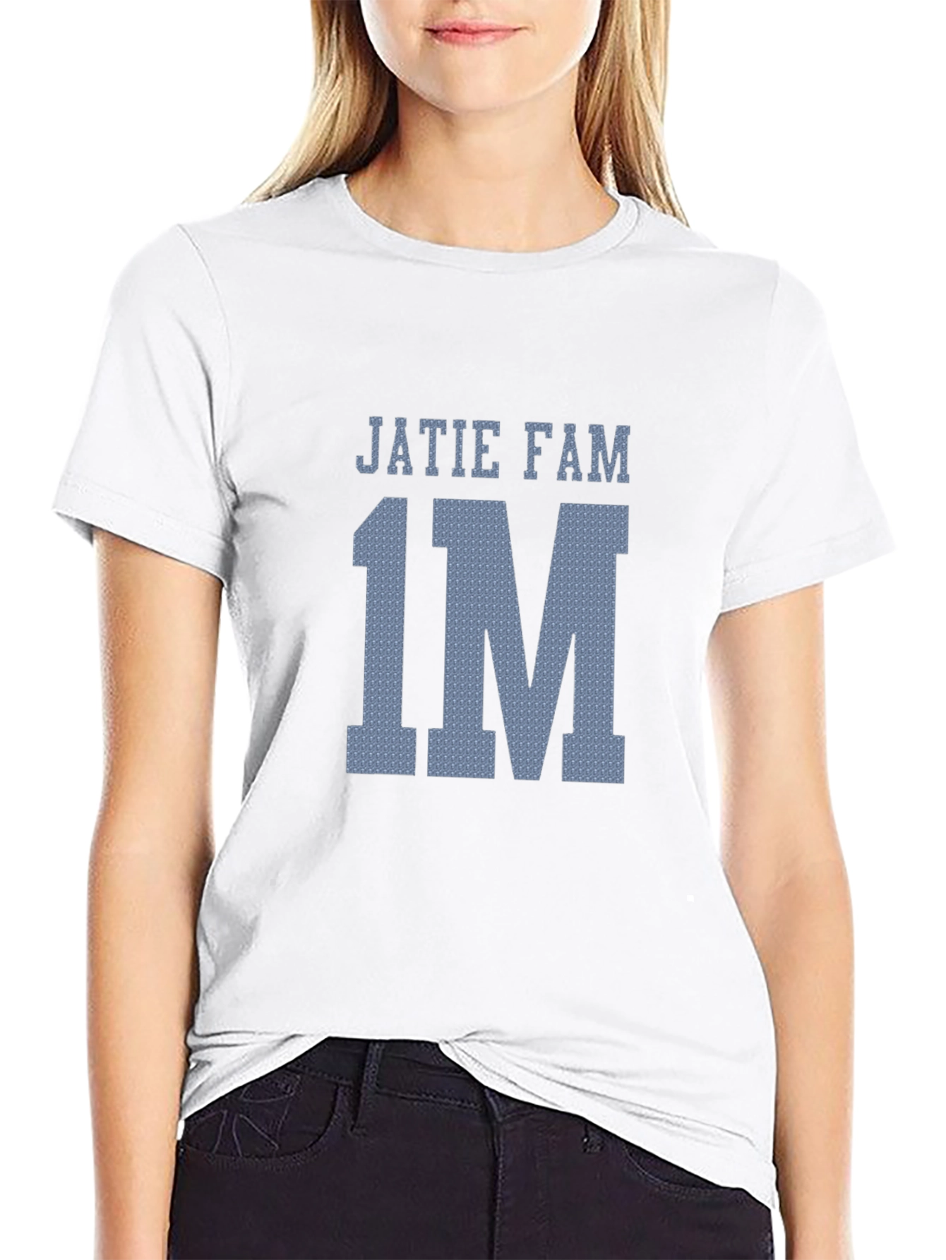 Jatie Fam 1M Graphic T-Shirt - Black Cotton Blend