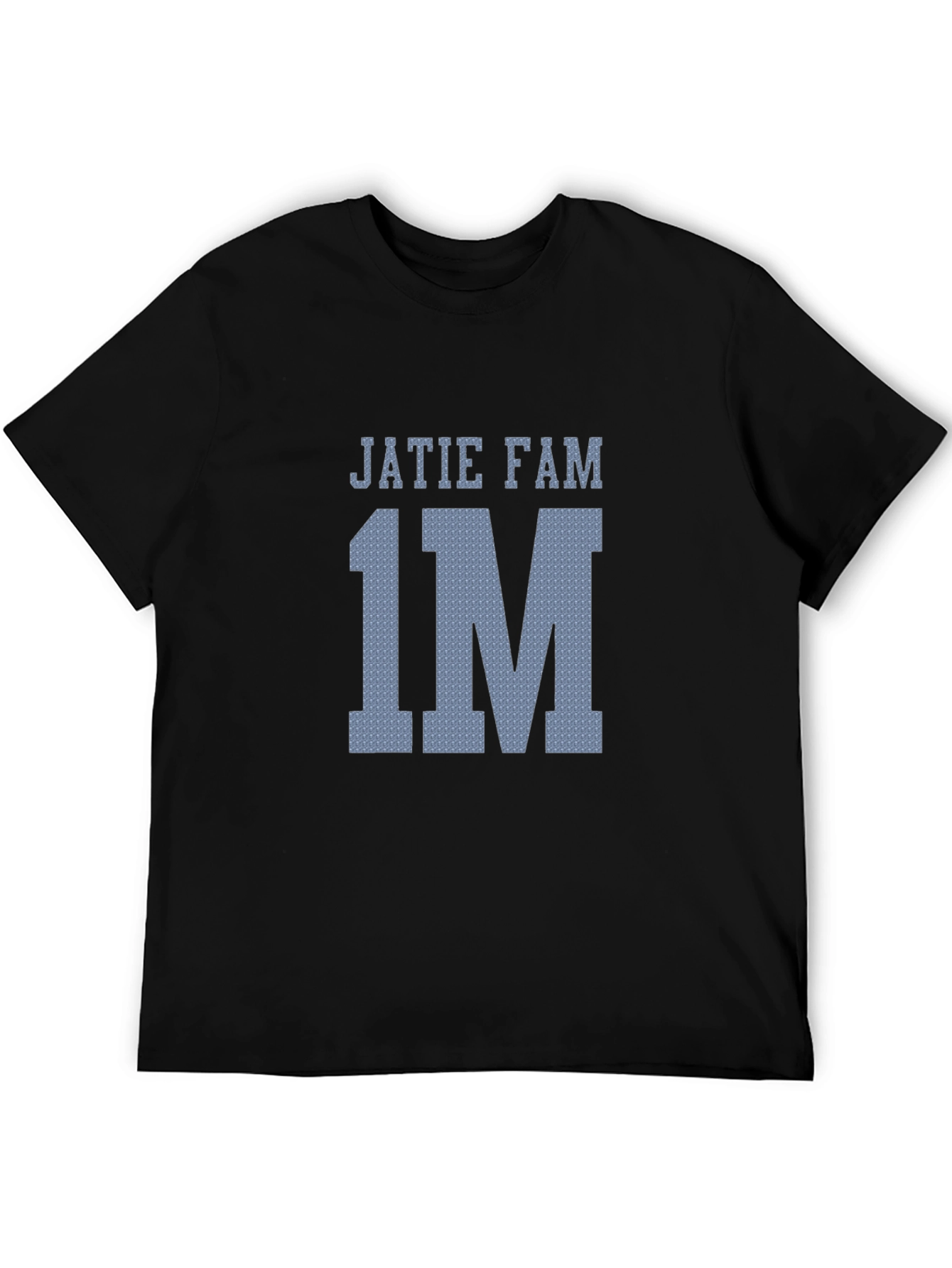 Jatie Fam 1M Graphic T-Shirt - Black Cotton Blend