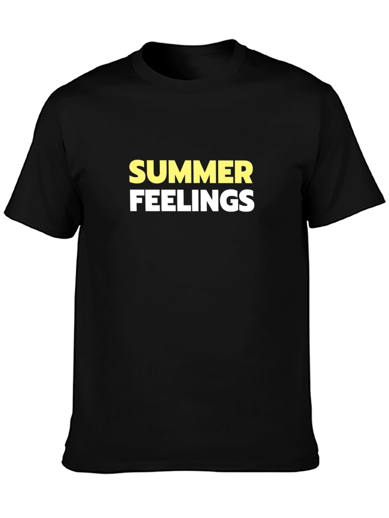 Summer Feelings Black T-Shirt