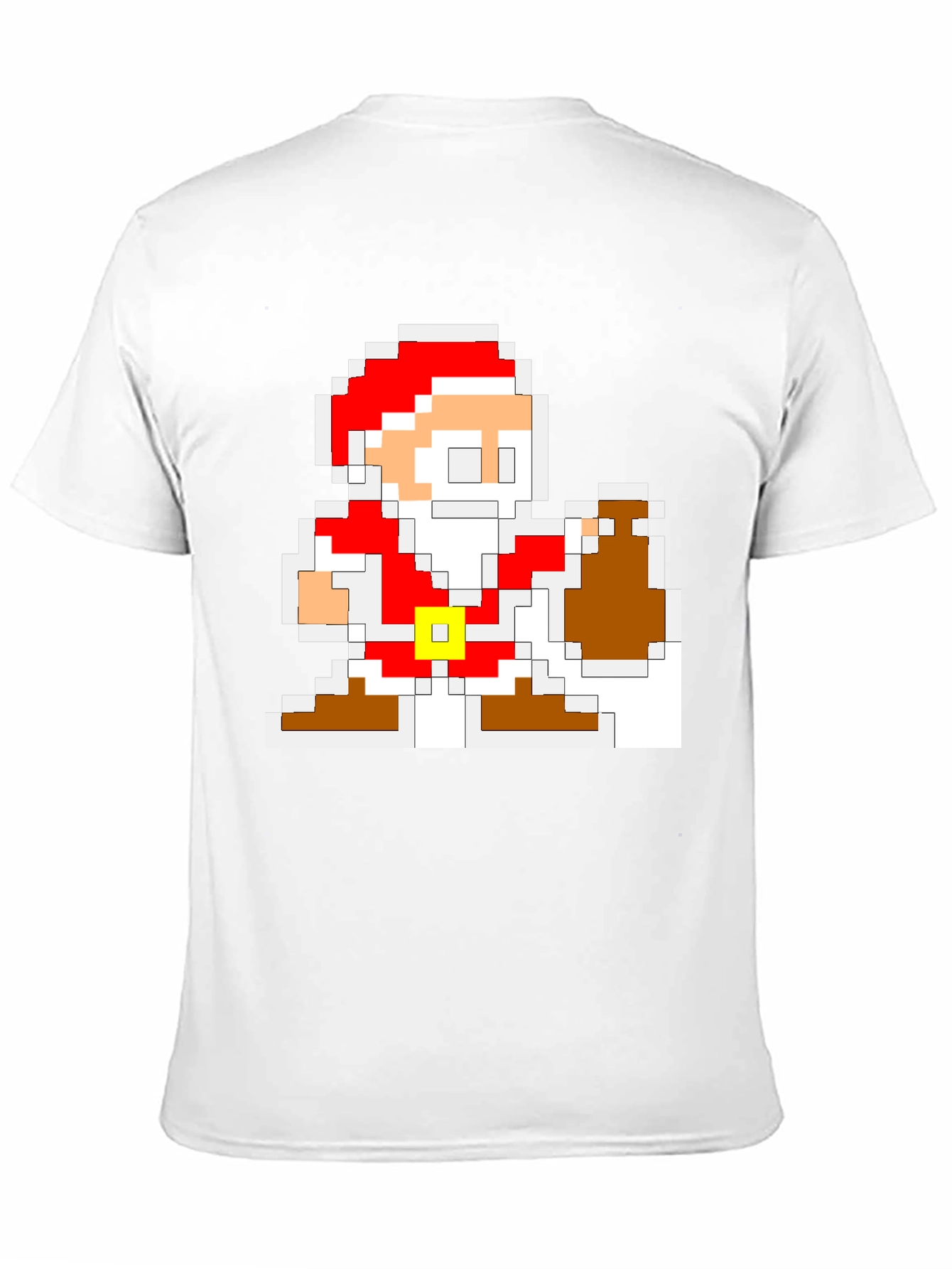Pixel Santa T-Shirt - Retro Christmas Gaming Tee