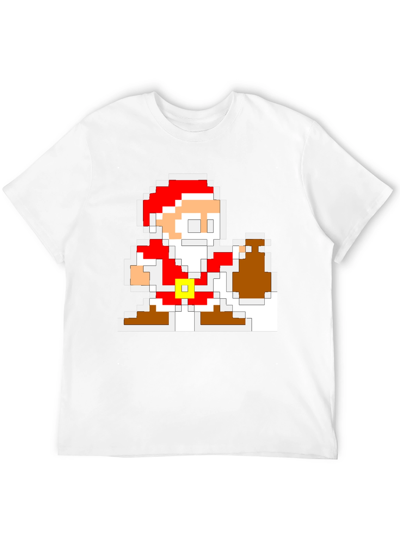 Pixel Santa T-Shirt - Retro Christmas Gaming Tee
