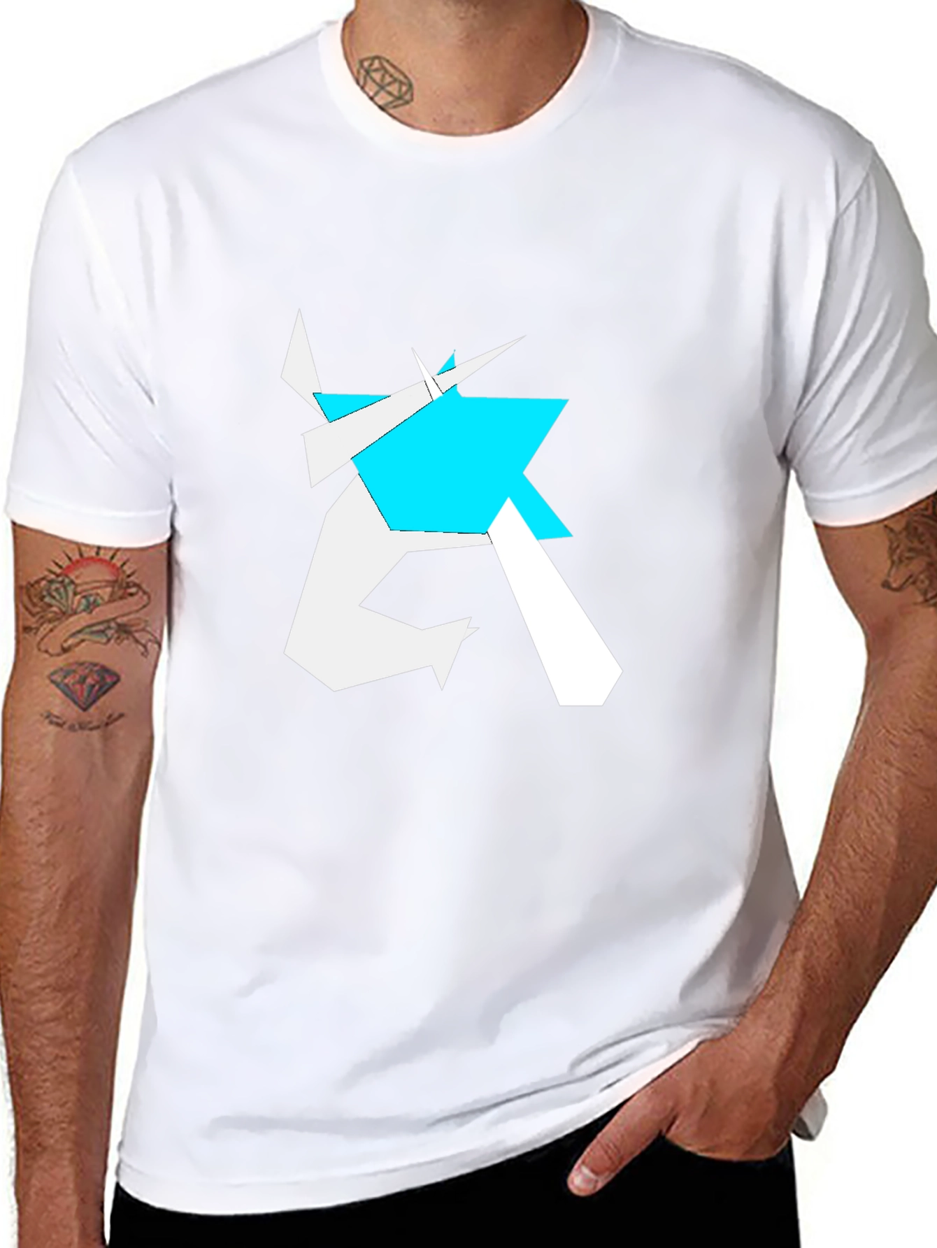 Abstract Geometric Graphic Print T-Shirt