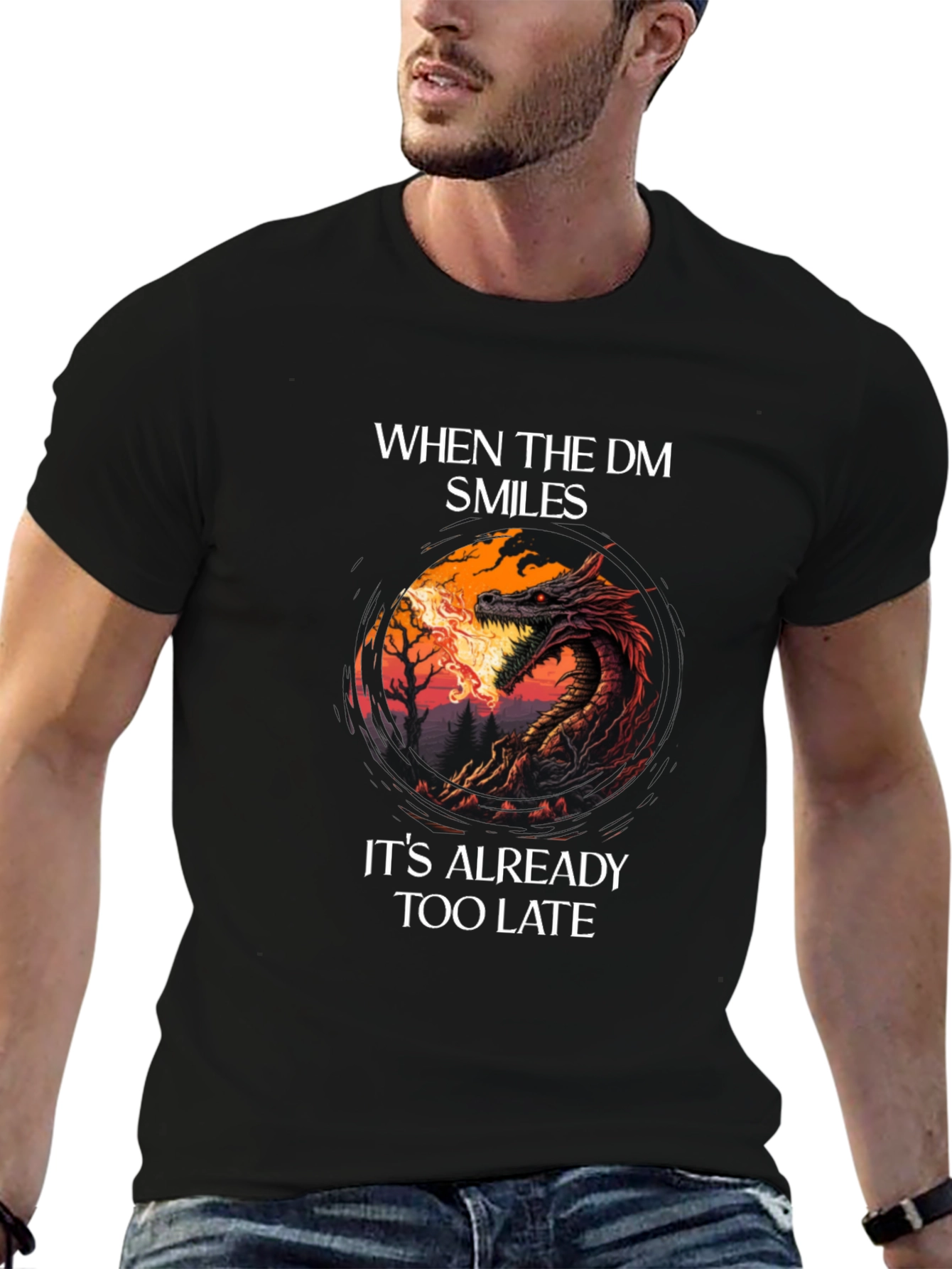 Dungeon Master Smile Graphic Tee - Gamer T-Shirt