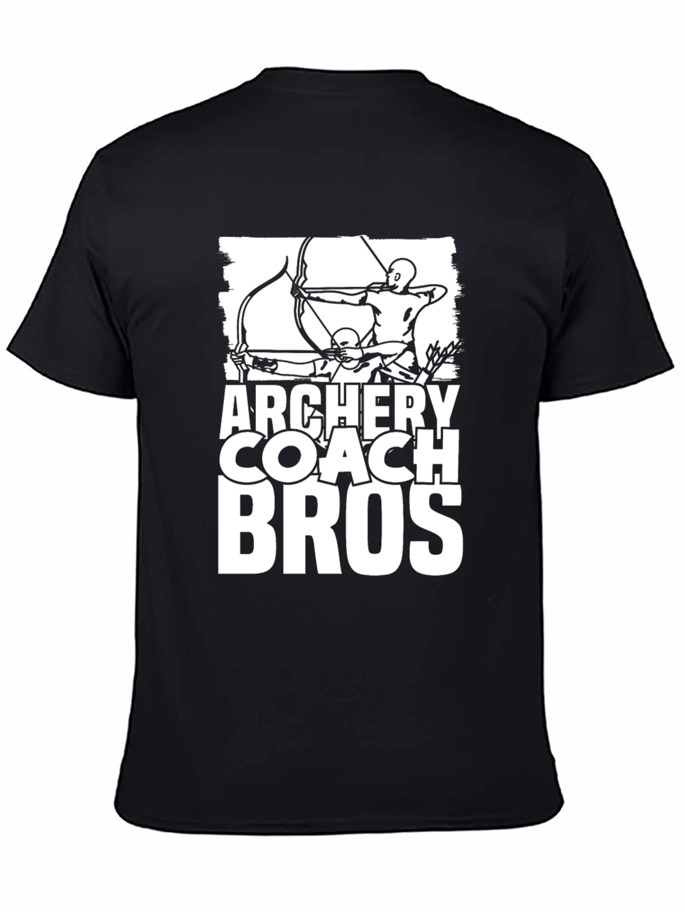 Archery Coach Bros Graphic Tee - Black Cotton T-Shirt