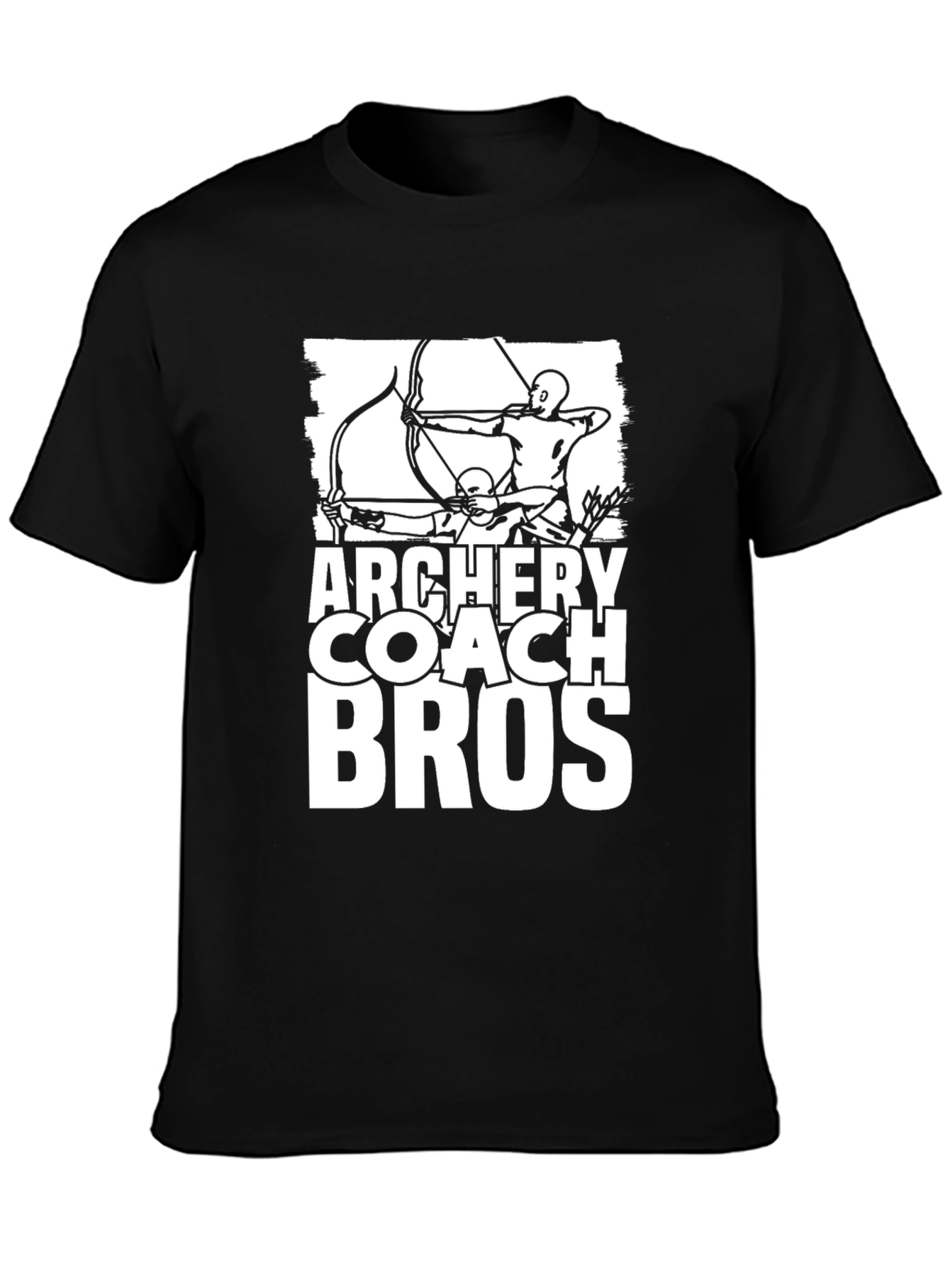 Archery Coach Bros Graphic Tee - Black Cotton T-Shirt
