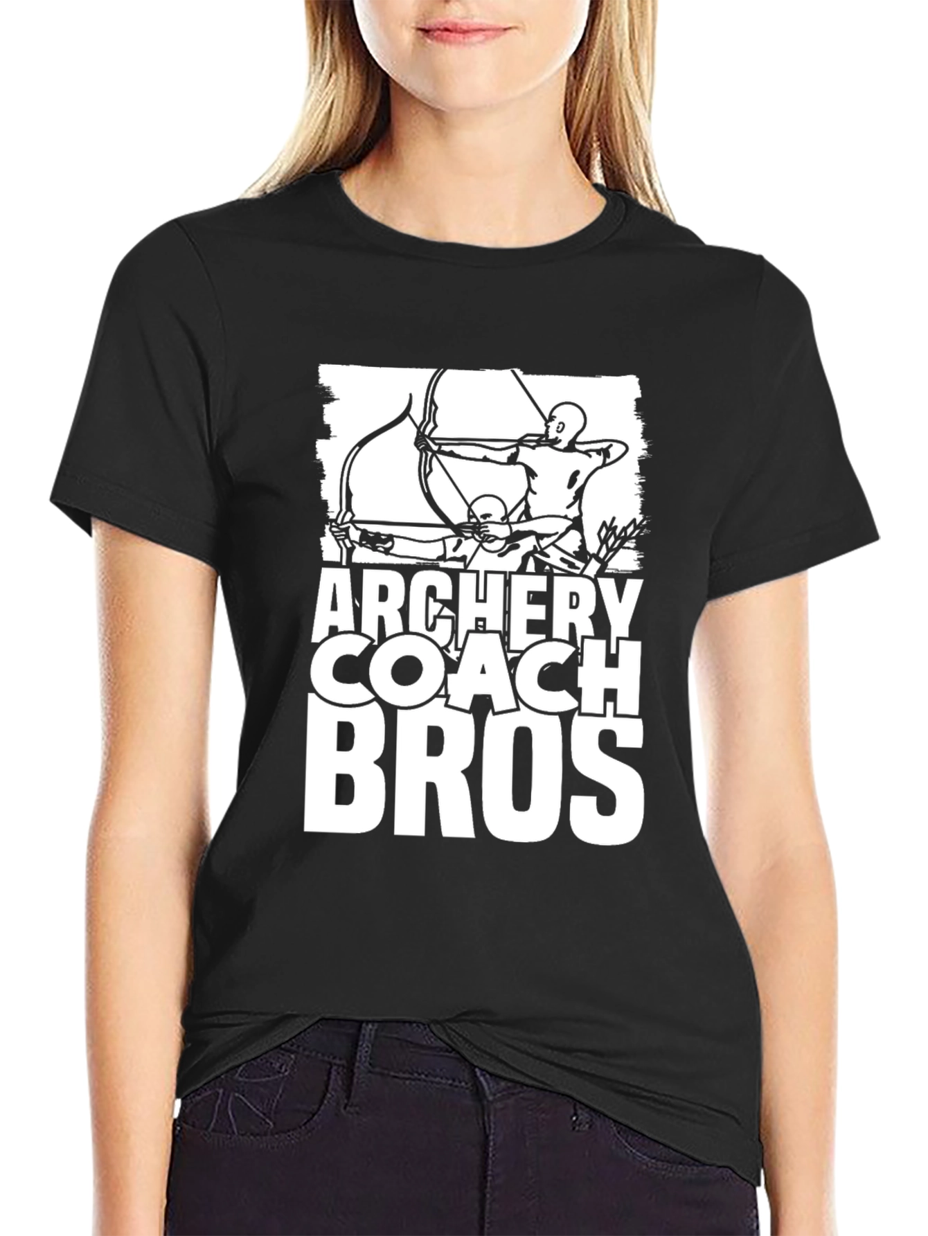 Archery Coach Bros Graphic Tee - Black Cotton T-Shirt