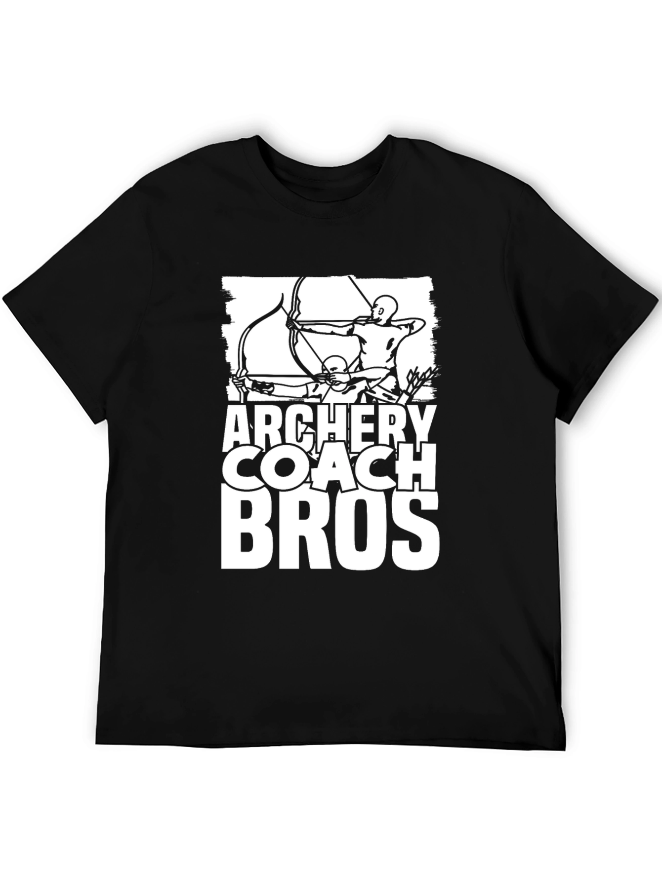Archery Coach Bros Graphic Tee - Black Cotton T-Shirt