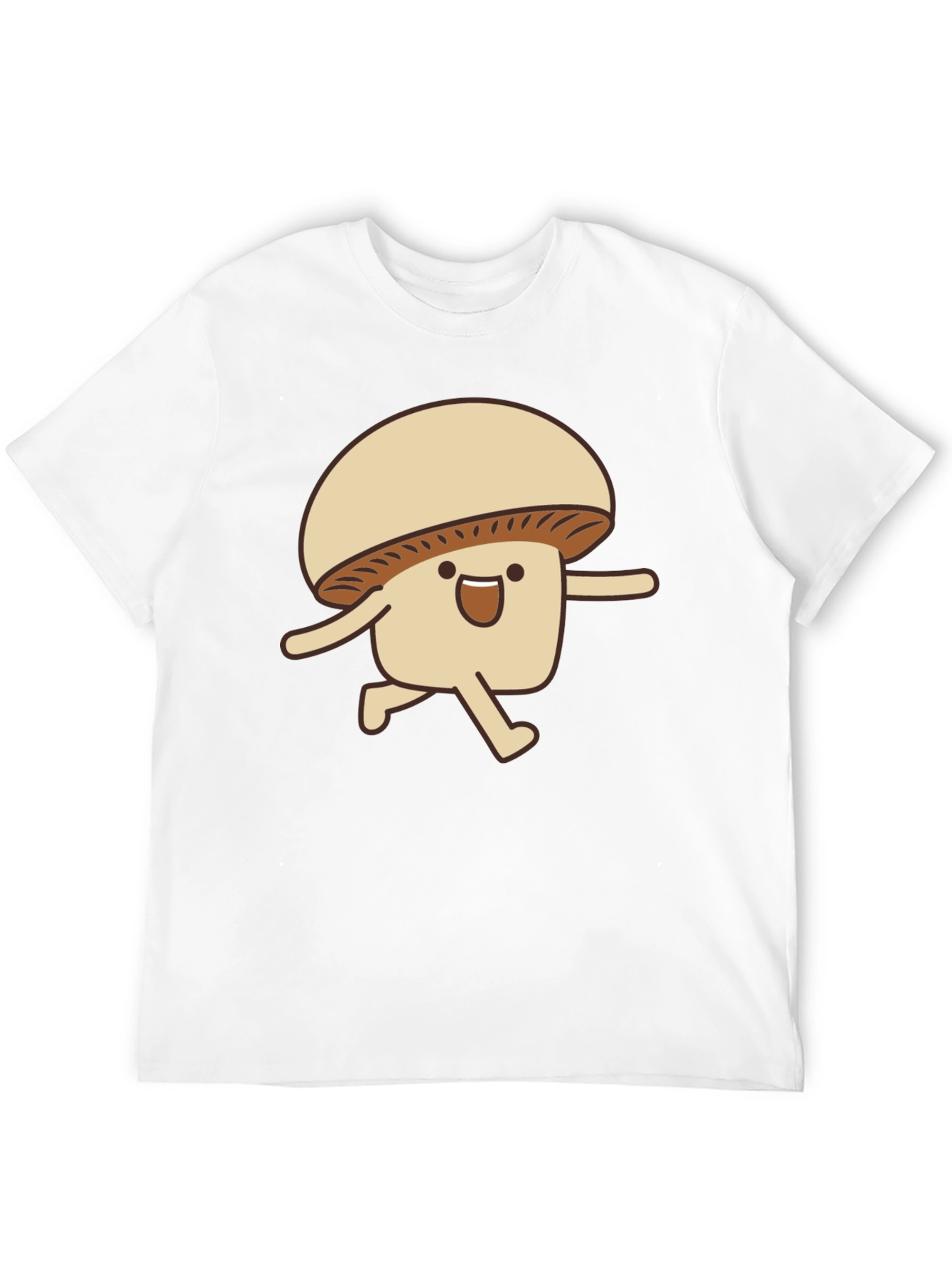 Funny Mushroom Run T-Shirt - Black