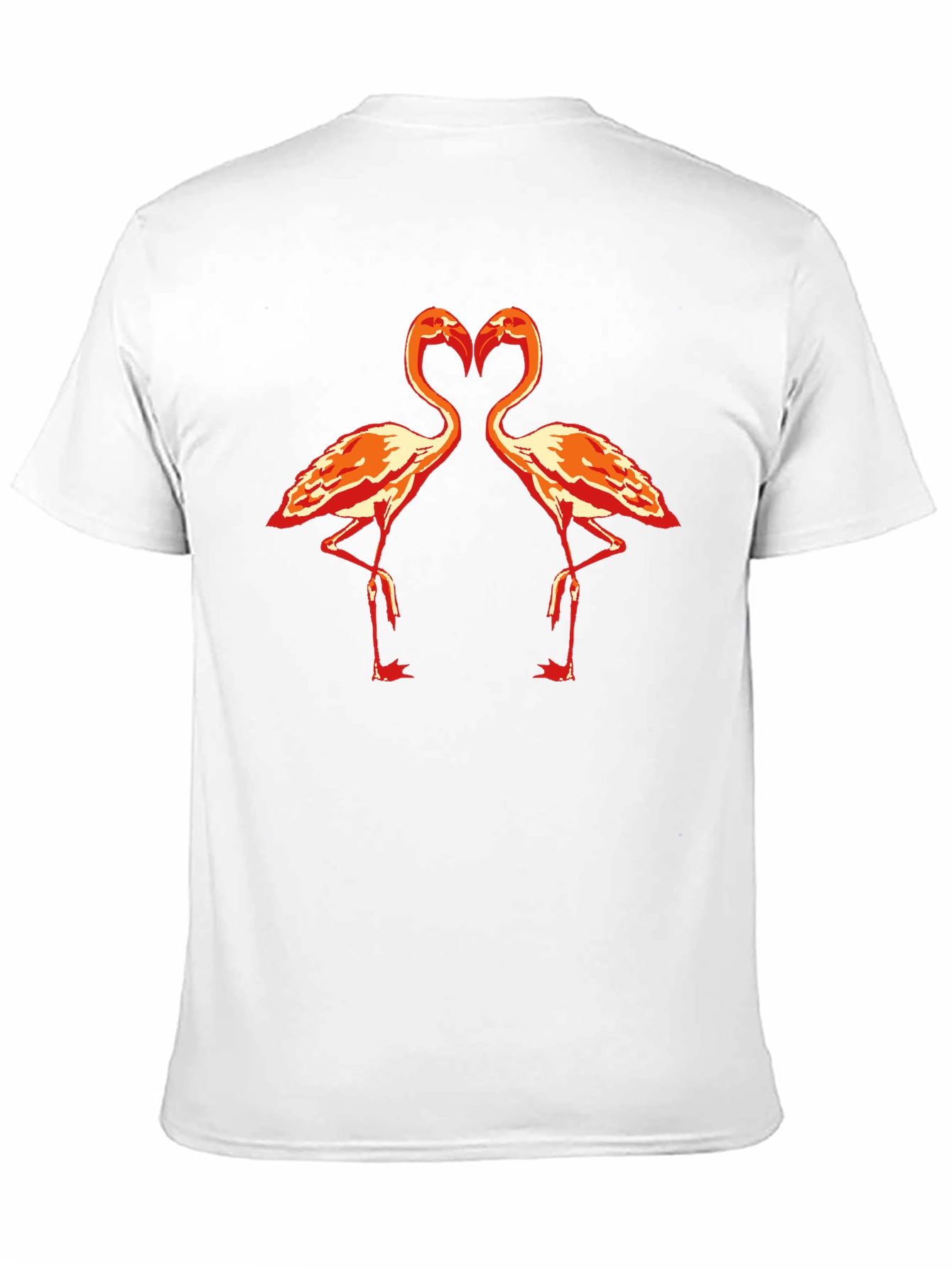 Flamingo Heart Graphic T-Shirt - Black