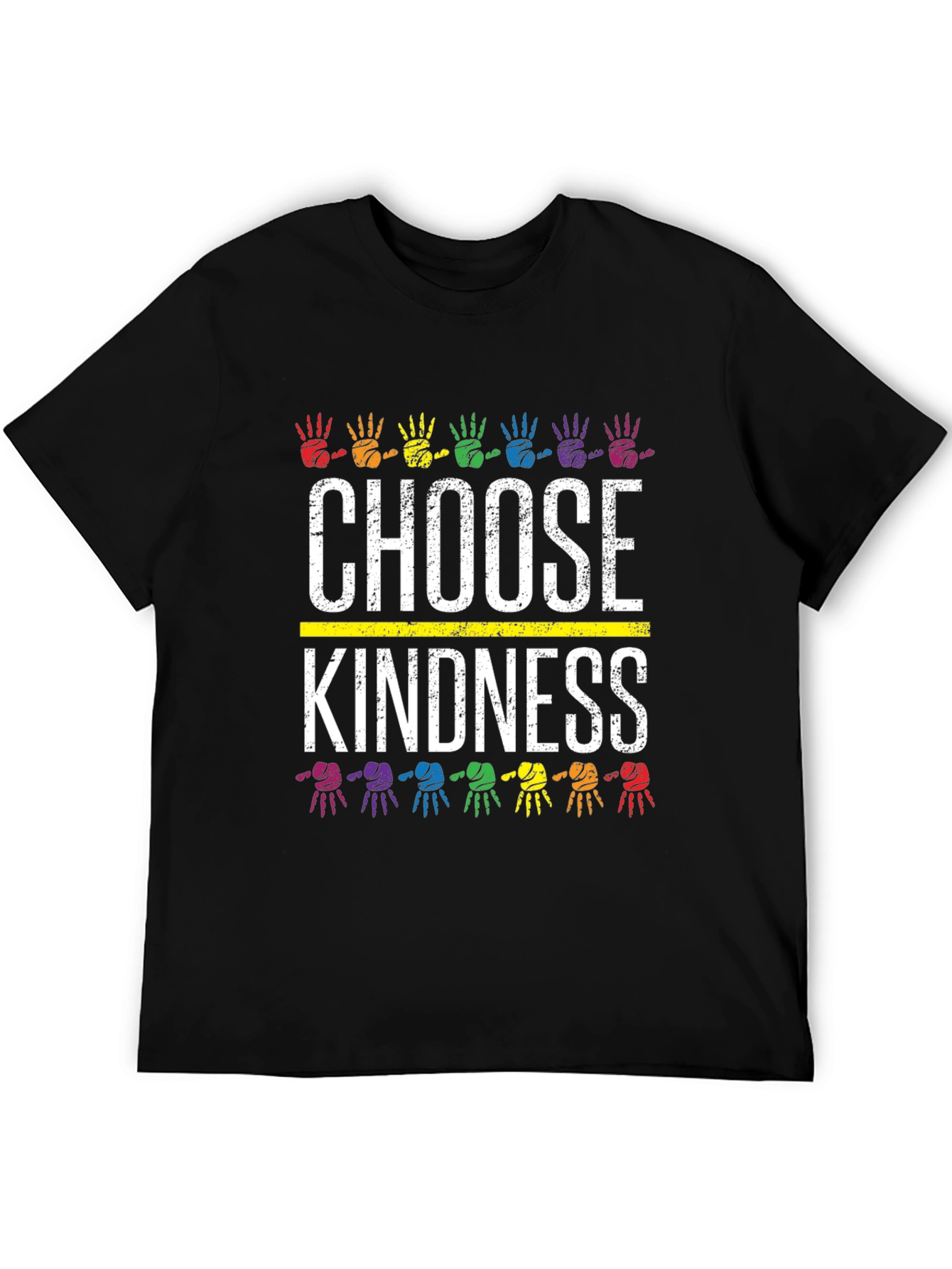 Choose Kindness T-Shirt Rainbow Handprint Design