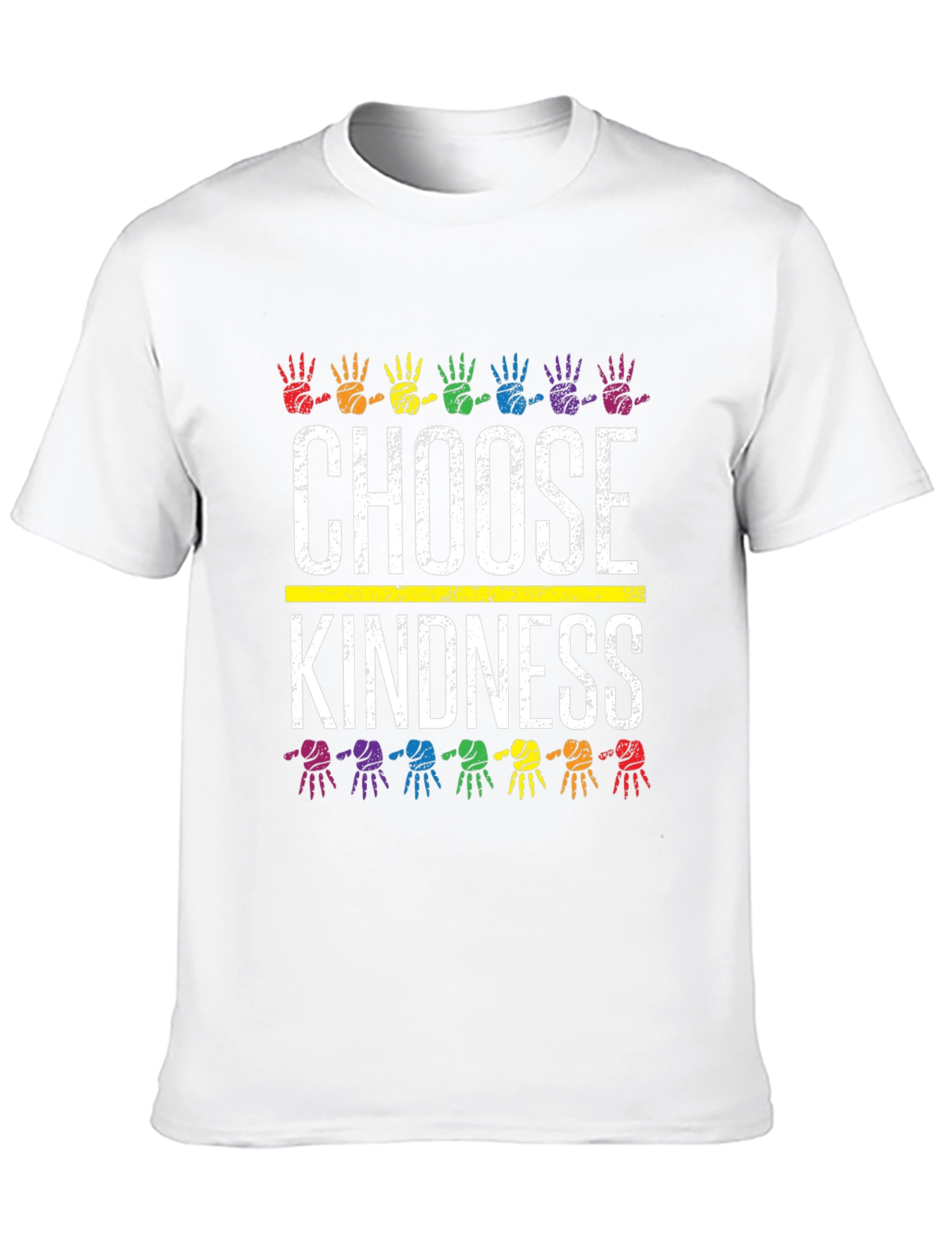 Choose Kindness T-Shirt Rainbow Handprint Design