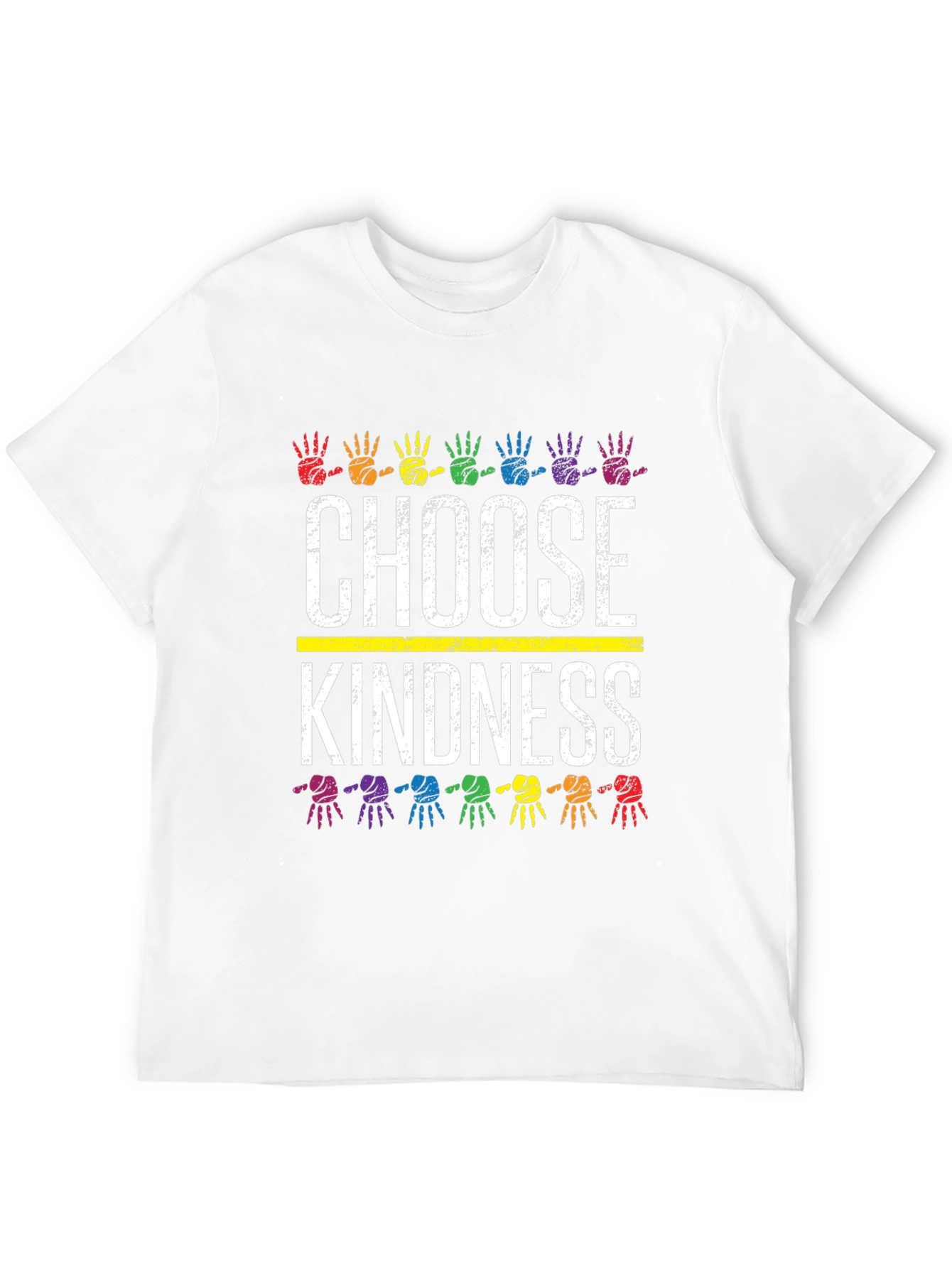 Choose Kindness T-Shirt Rainbow Handprint Design