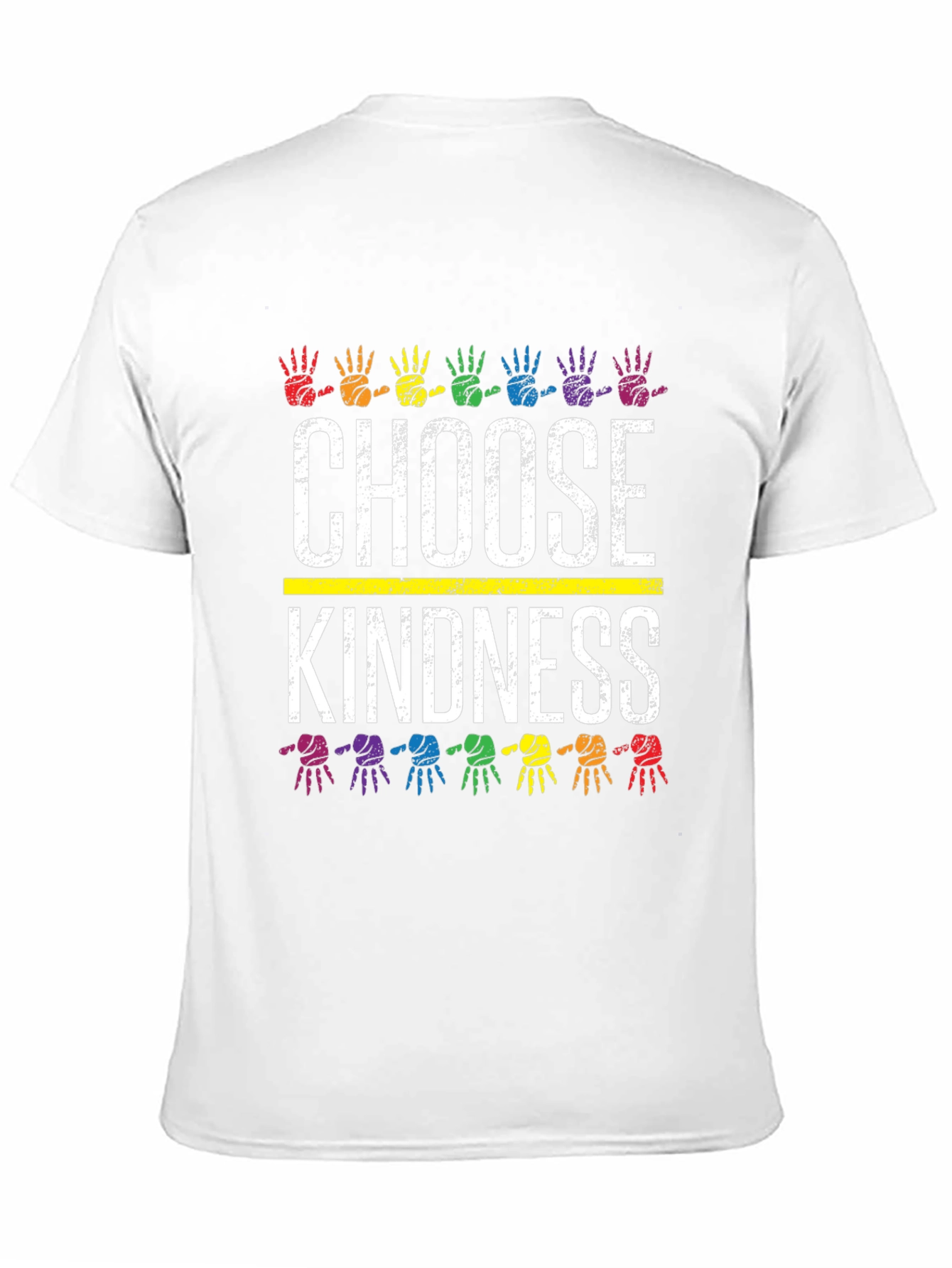 Choose Kindness T-Shirt Rainbow Handprint Design