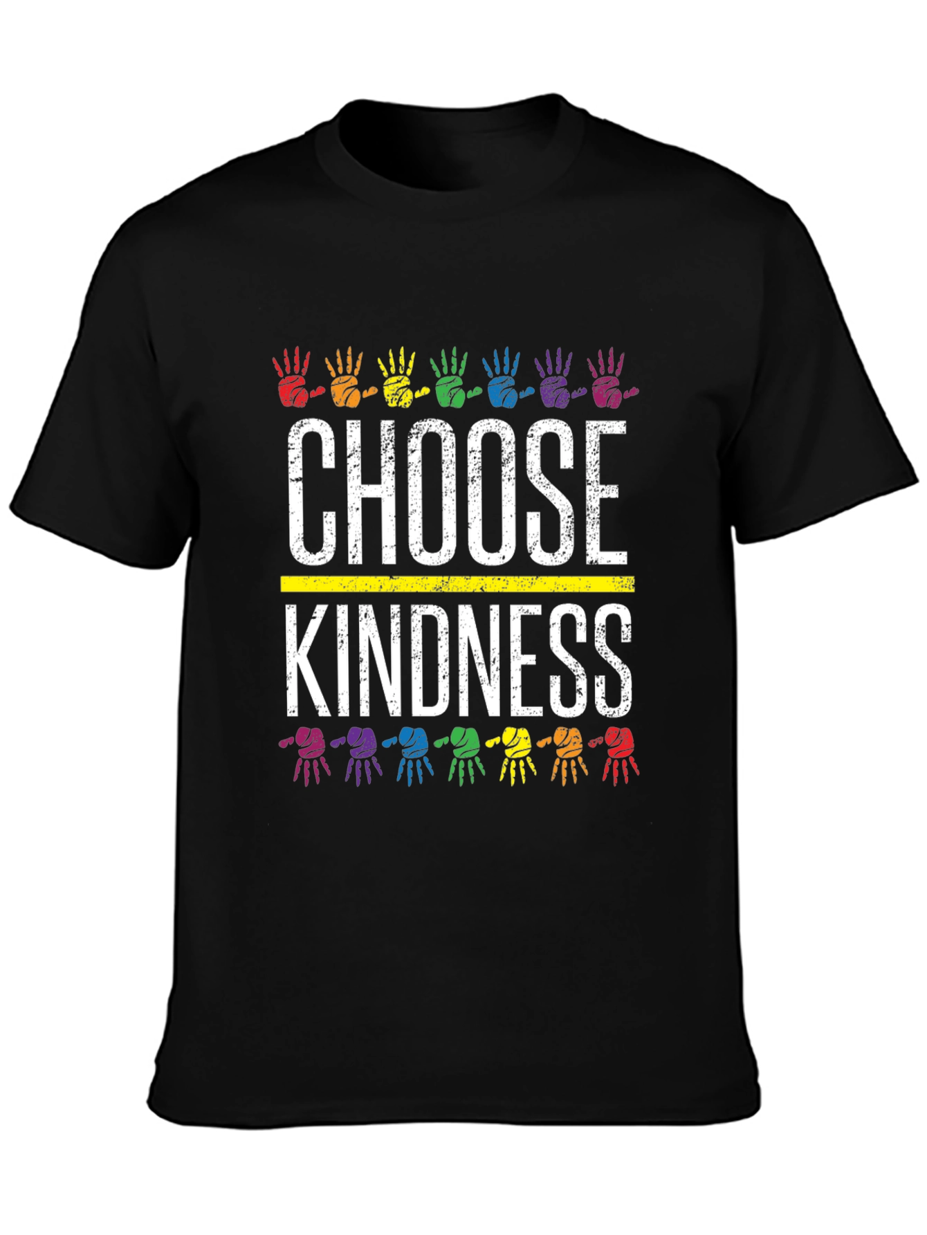 Choose Kindness T-Shirt Rainbow Handprint Design