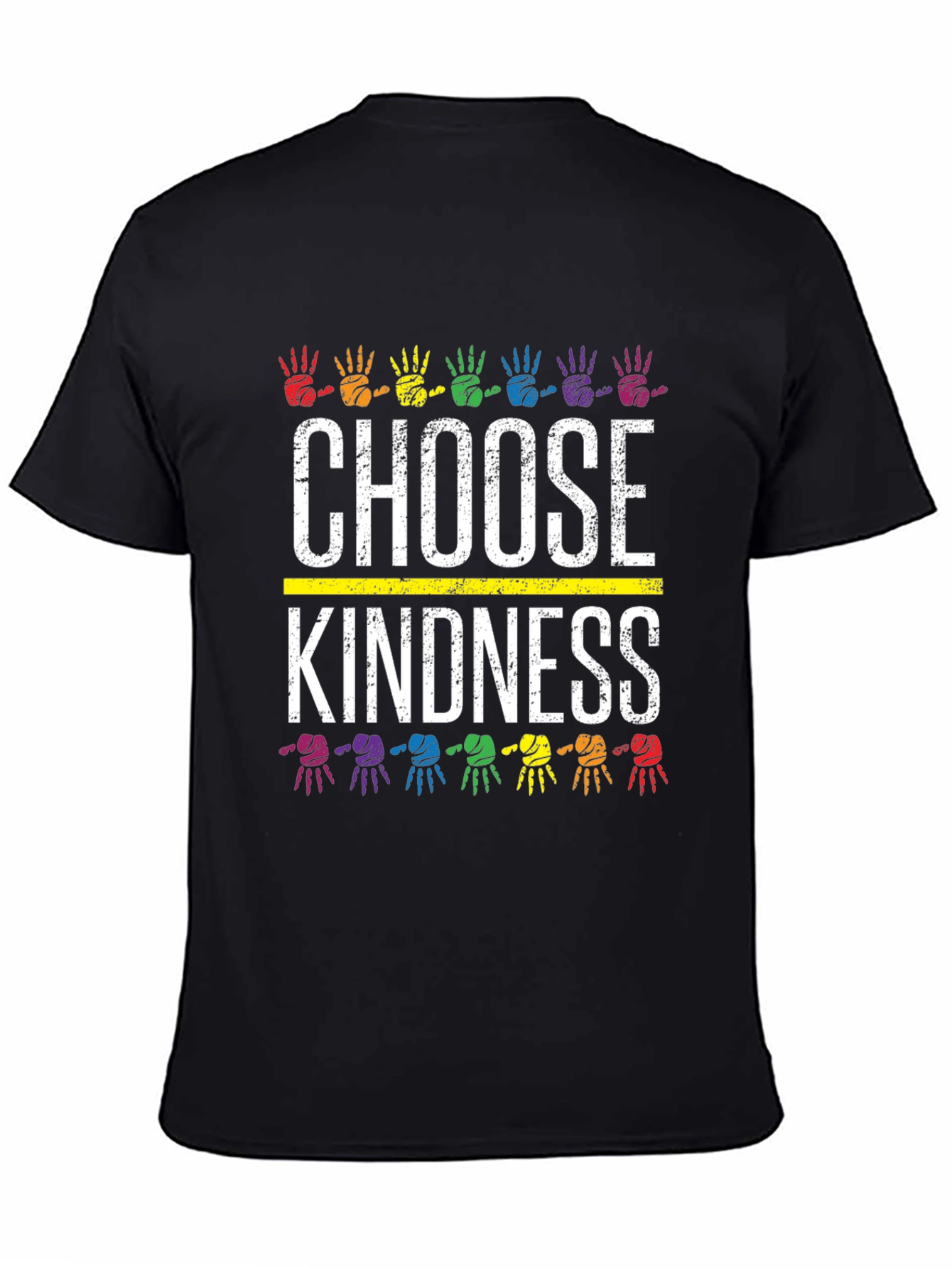 Choose Kindness T-Shirt Rainbow Handprint Design