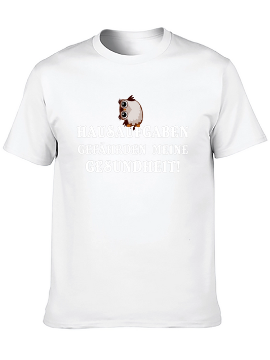 Hausaufgaben T-Shirt: Funny German Homework Owl Tee