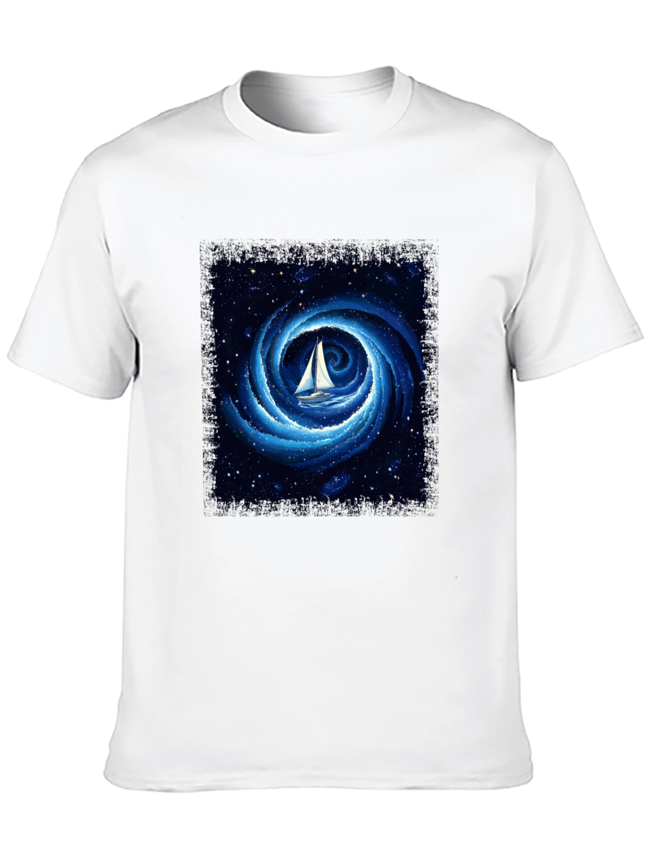 Sailboat Galaxy T-Shirt - Unique Graphic Tee