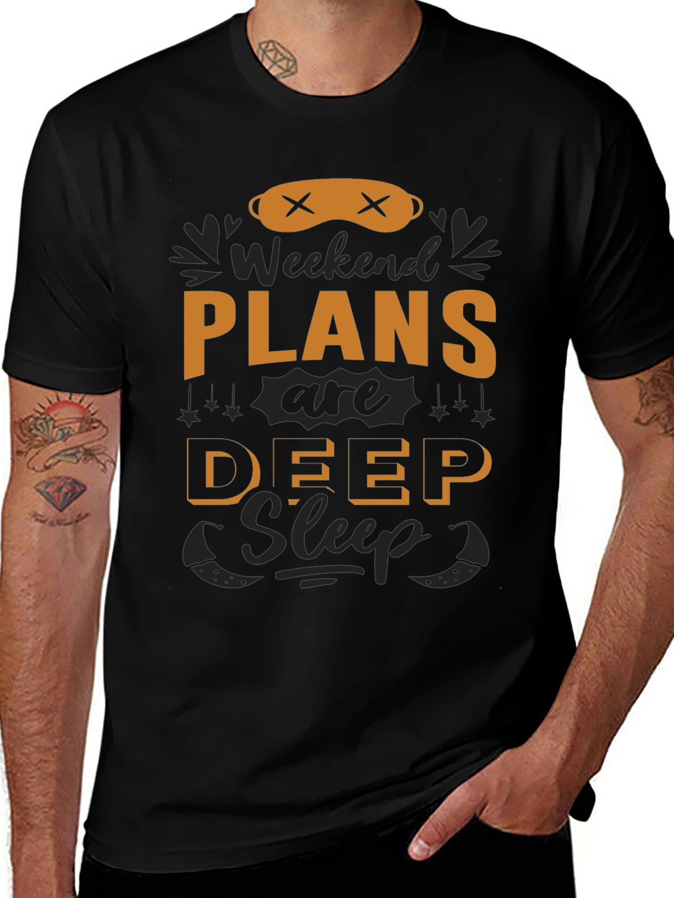 Weekend Plans Deep Sleep T-Shirt - Black