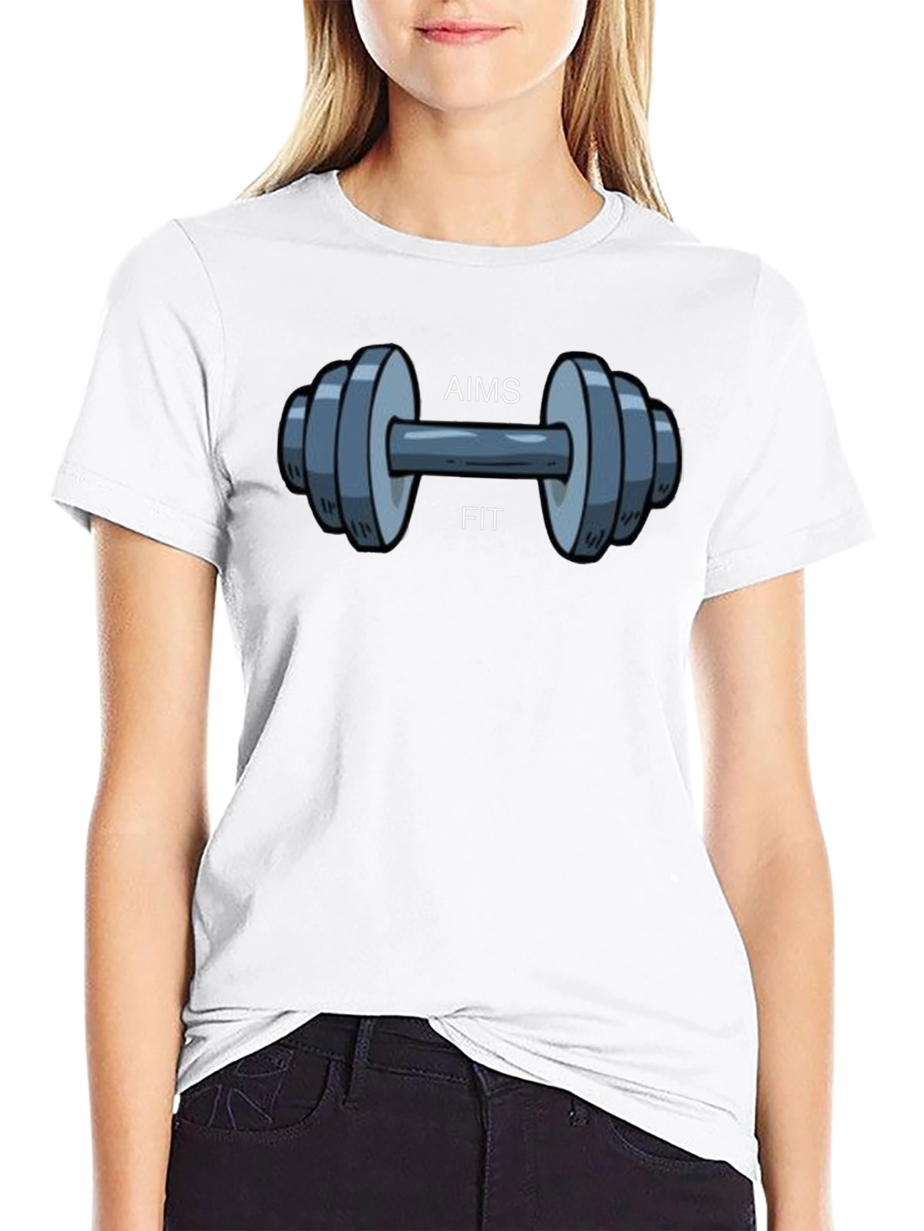 AIMS Fit Black Graphic T-Shirt