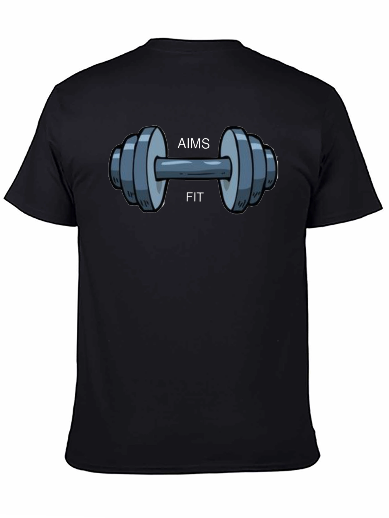 AIMS Fit Black Graphic T-Shirt