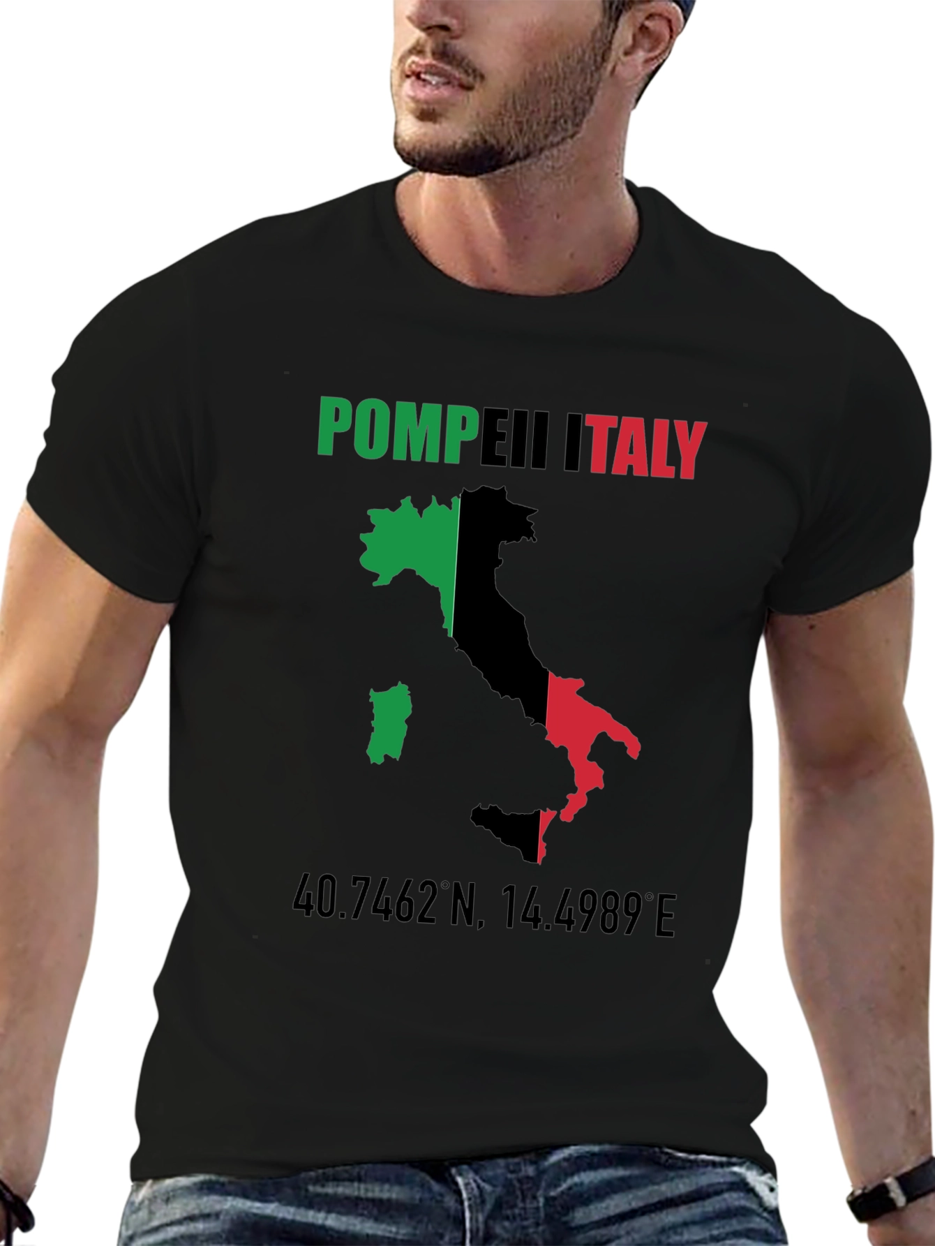 Pompeii Italy Map T-Shirt