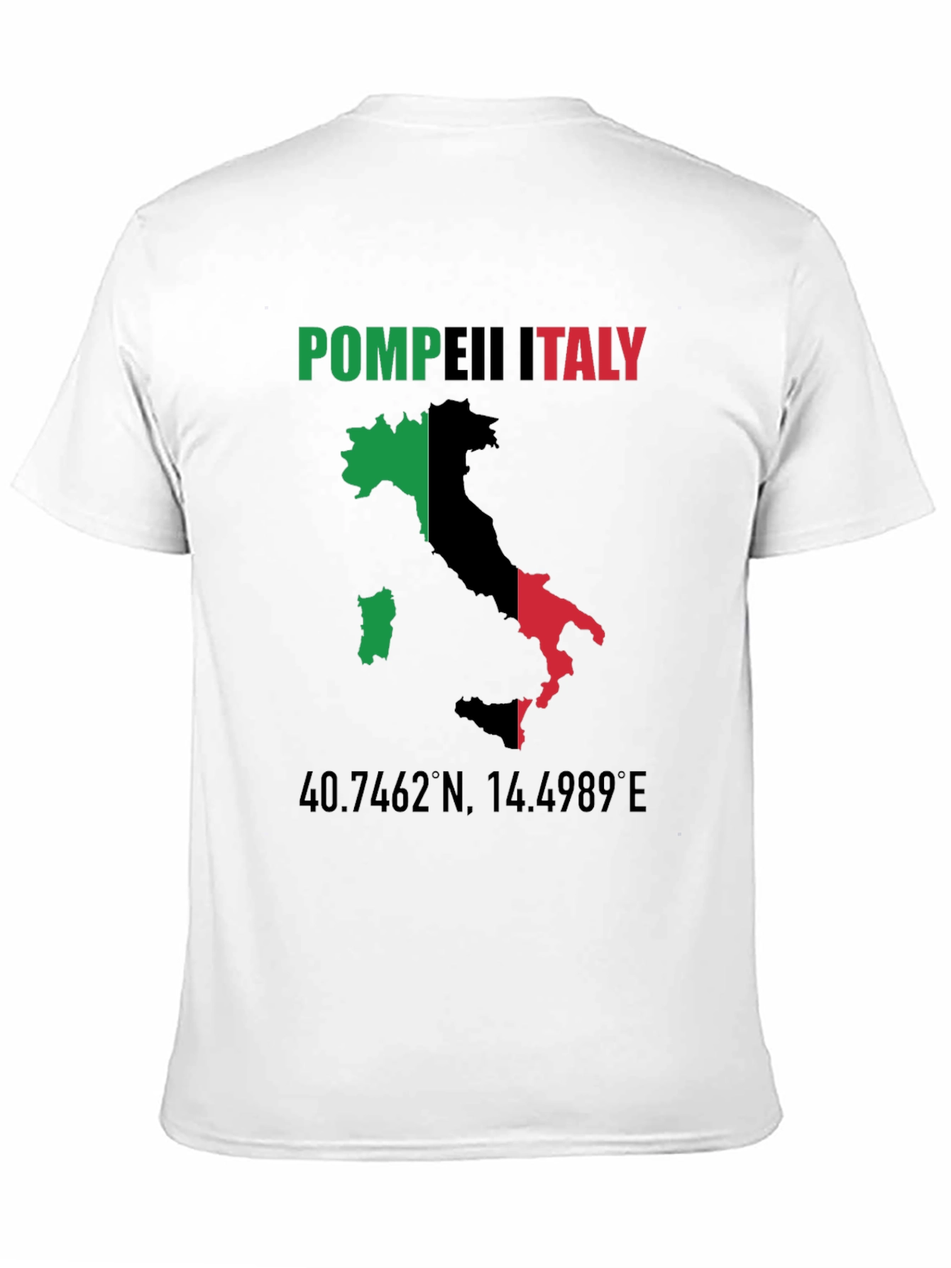 Pompeii Italy Map T-Shirt