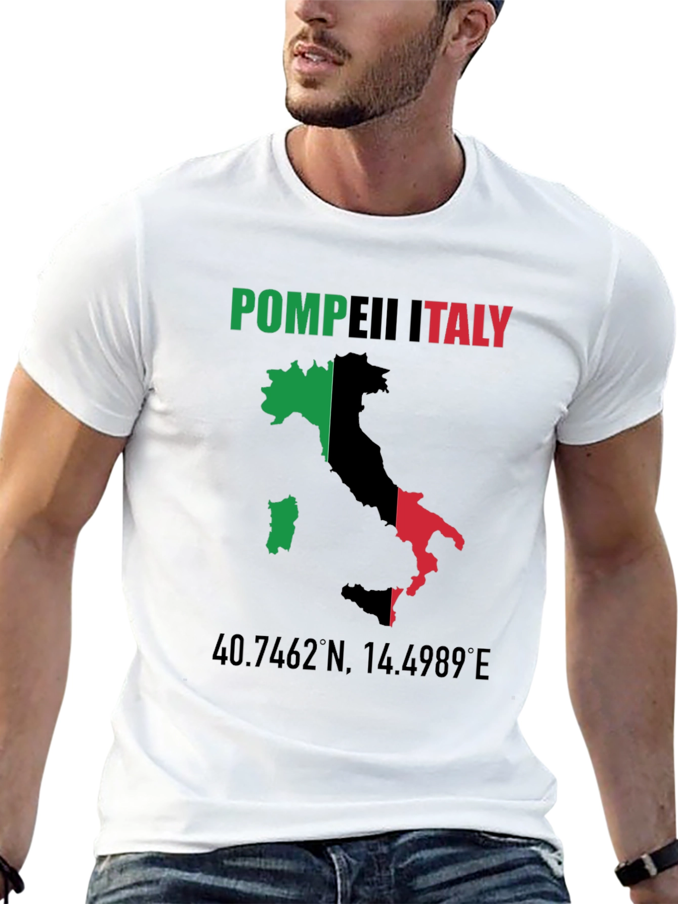 Pompeii Italy Map T-Shirt