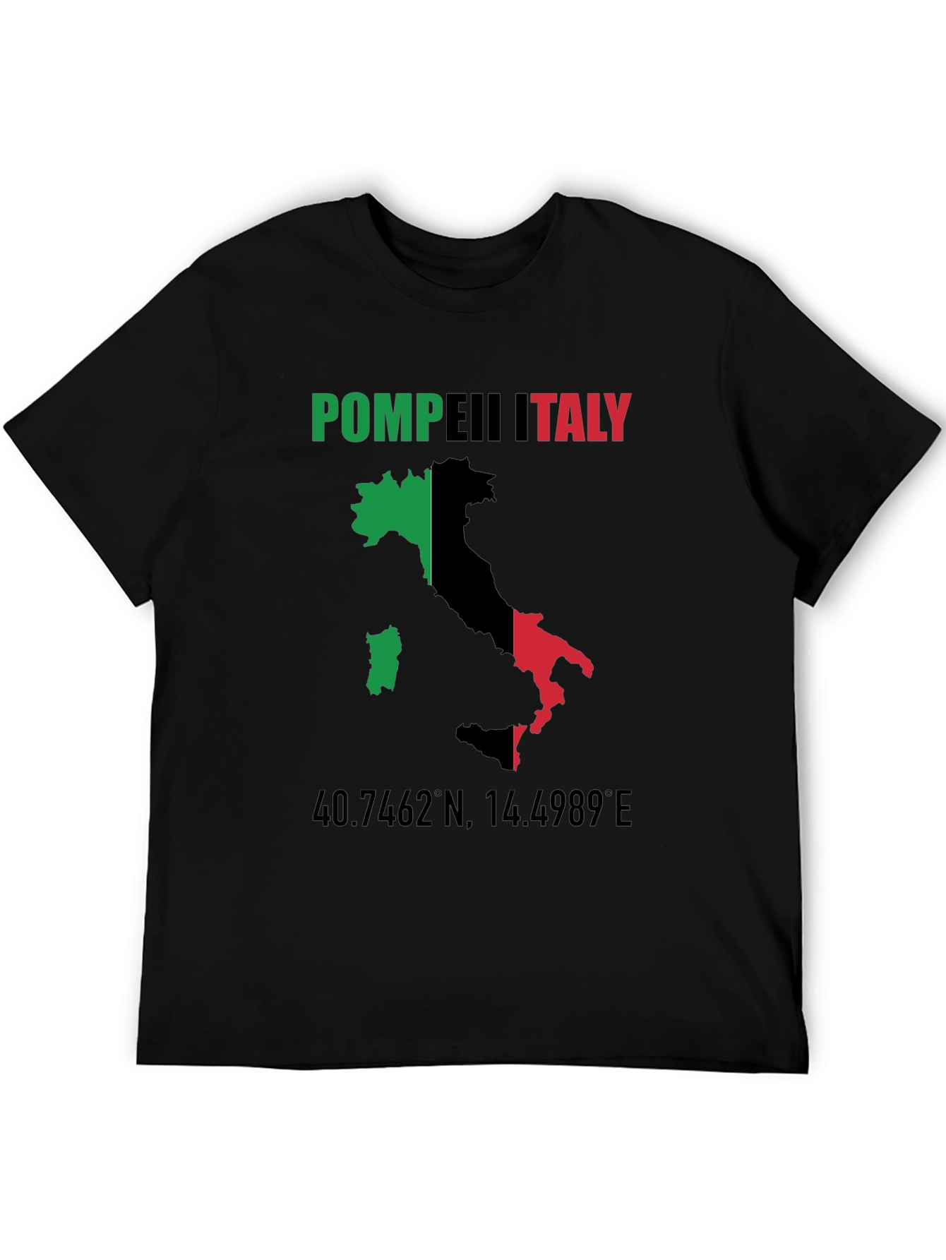 Pompeii Italy Map T-Shirt
