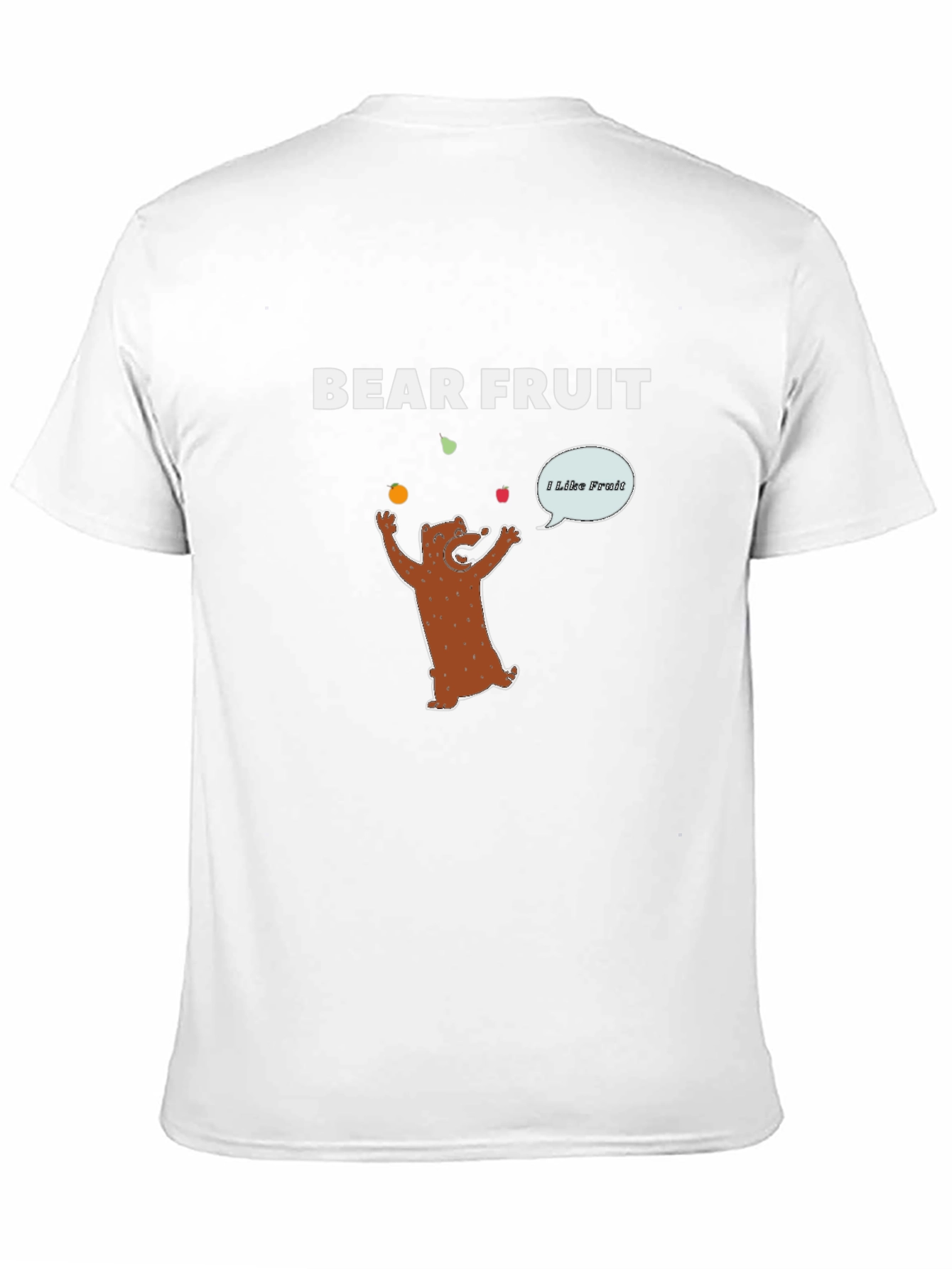 Bear Fruit Graphic Tee - Funny Cartoon Bear Juggling