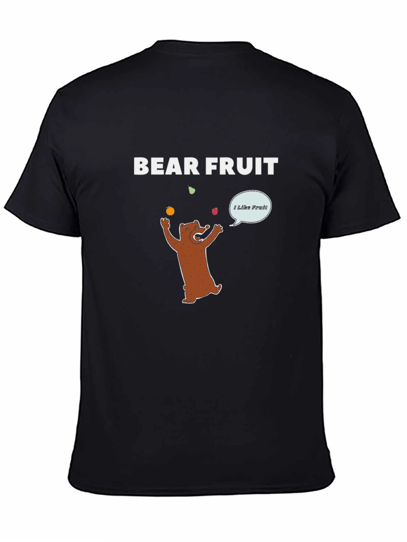 Bear Fruit Graphic Tee - Funny Cartoon Bear Juggling